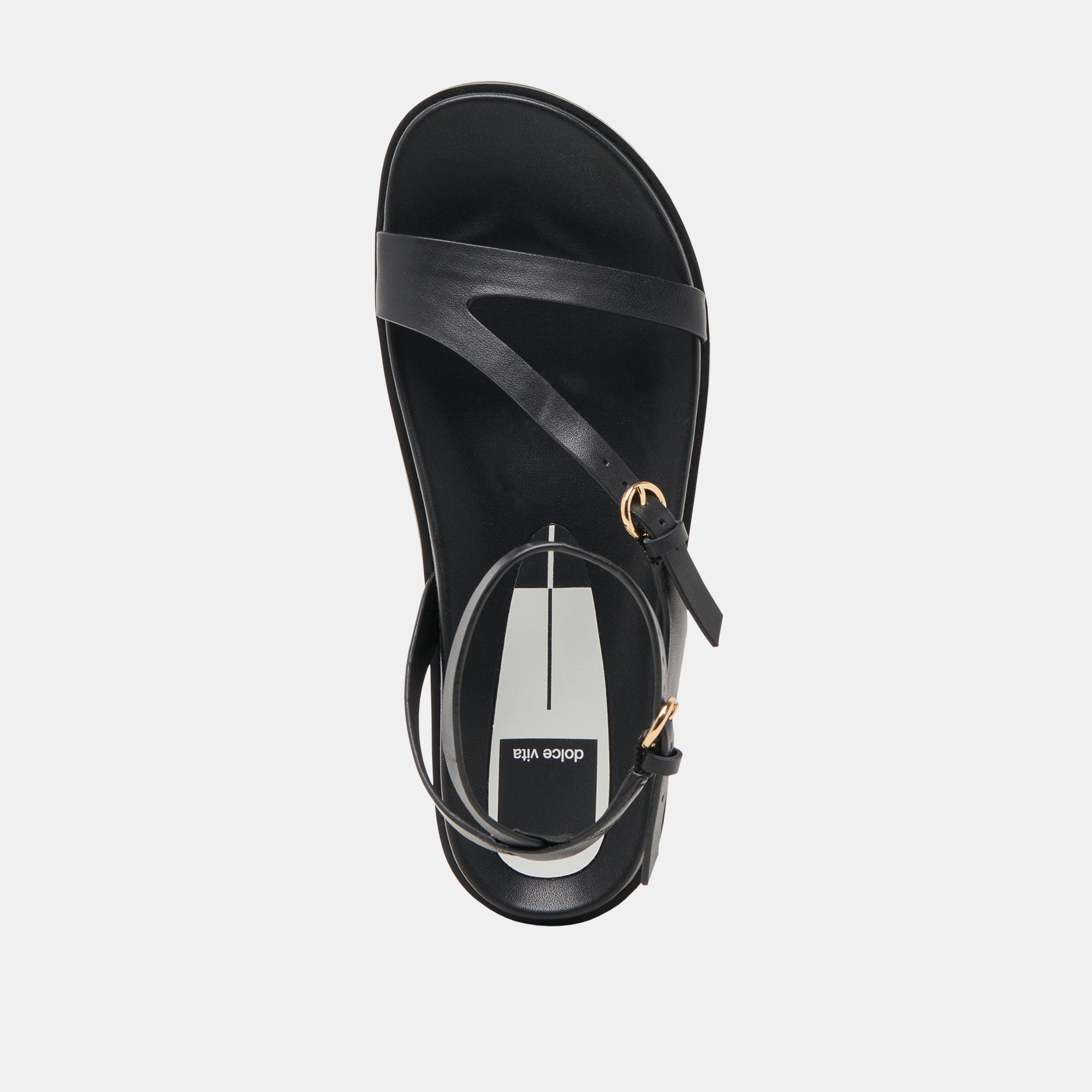 DARLIS Women's Black Leather Sandals - Comfortable & Stylish for Summer, Beach, and Casual Outings