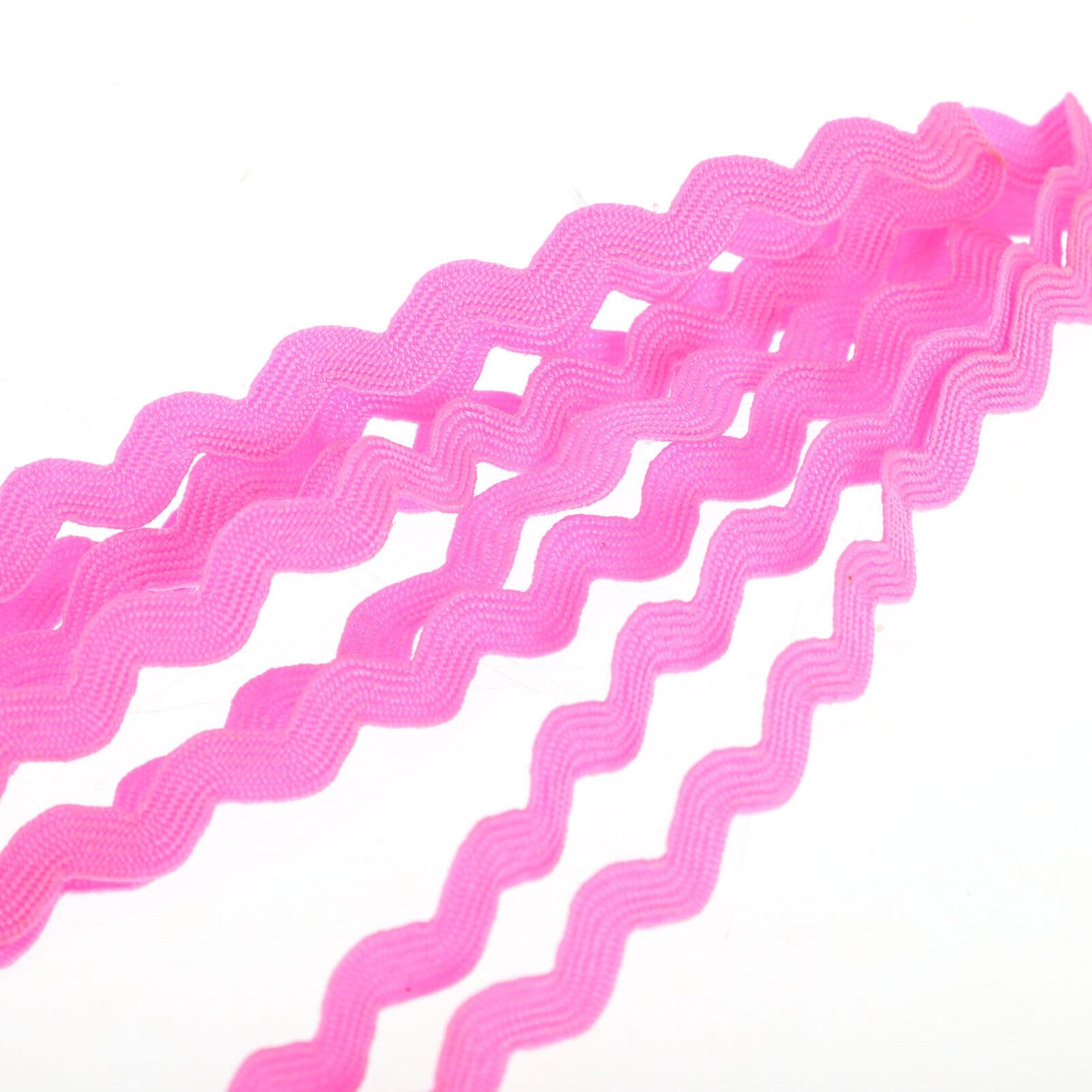 KESYOO 2-Pack Woven Ribbon Tape for Bow Making, Rick Rack Edging, and Sewing Crafts - Decorative Wave Trim Ribbon for DIY Projects, Baby Clothes, and Home Décor