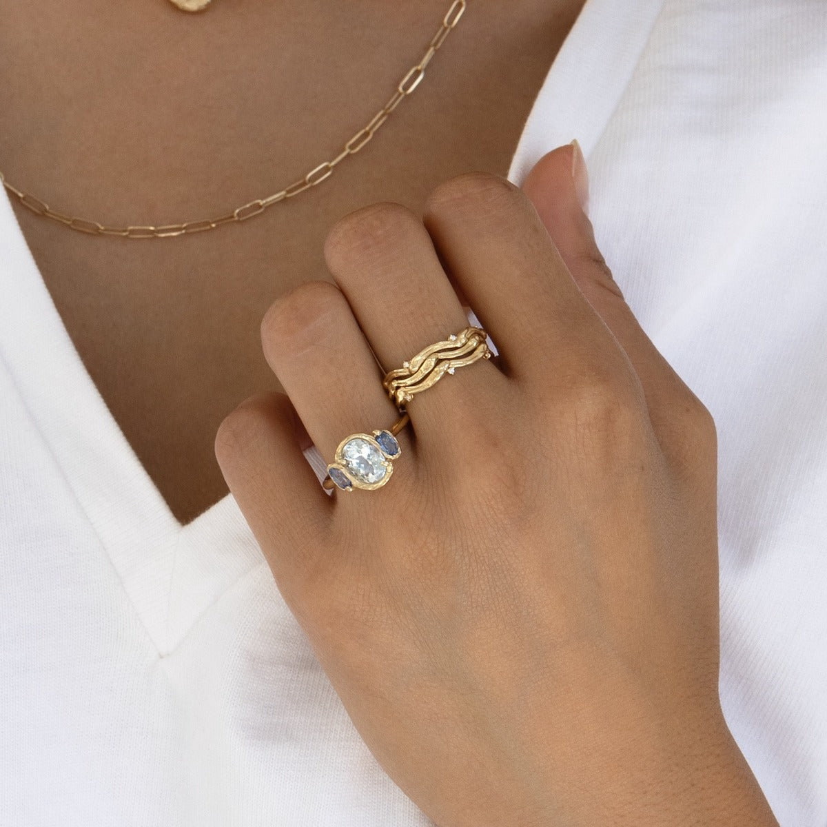 Maya Blue Ring - Sterling Silver Adjustable Bohemian Style Ring for Women | Perfect for Everyday Wear, Gifts & Boho Fashion