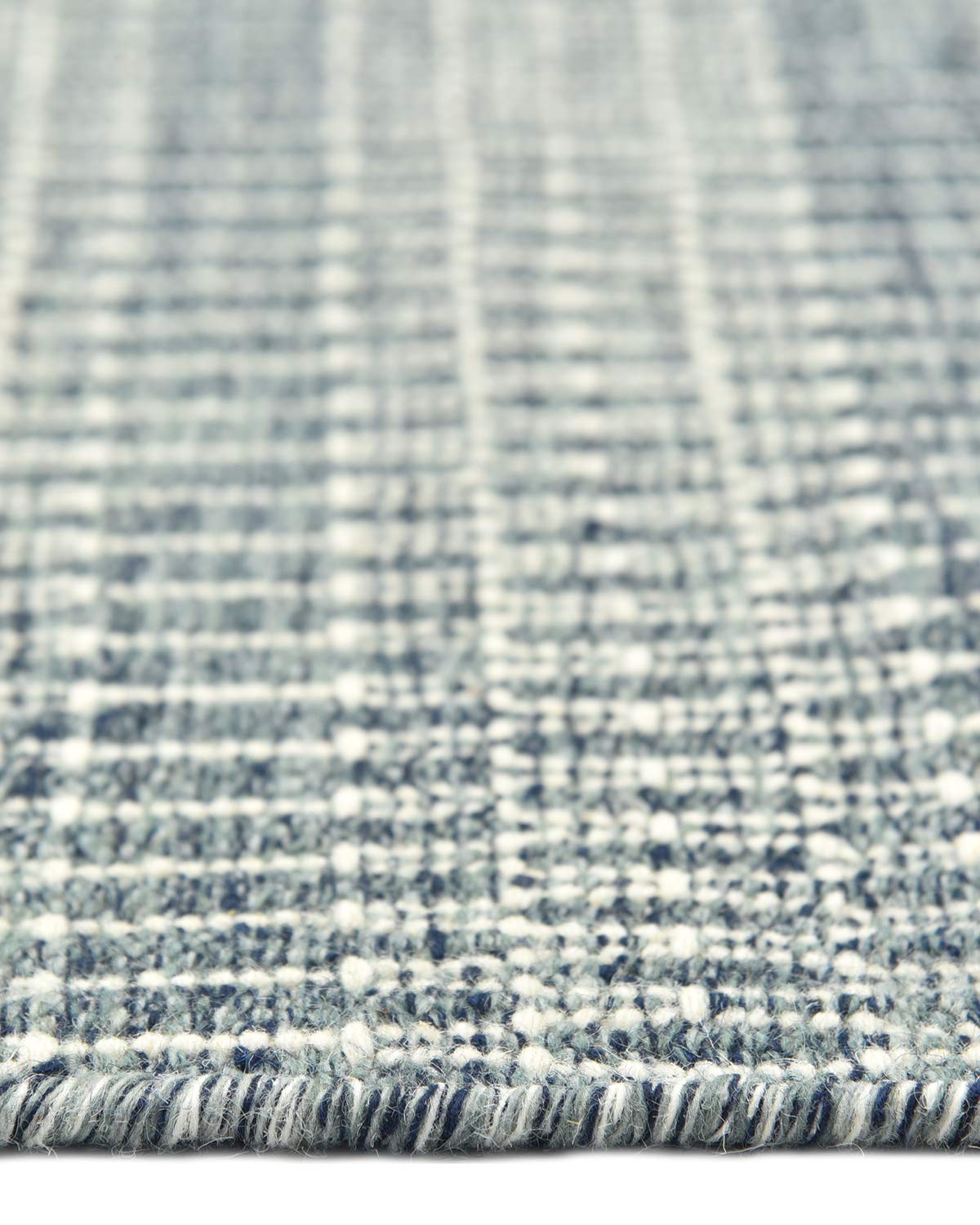 Solo Rugs Deanna Contemporary Handmade Blue Area Rug 9'x12' - Soft Modern Floor Covering for Living Room, Bedroom & Office Decor