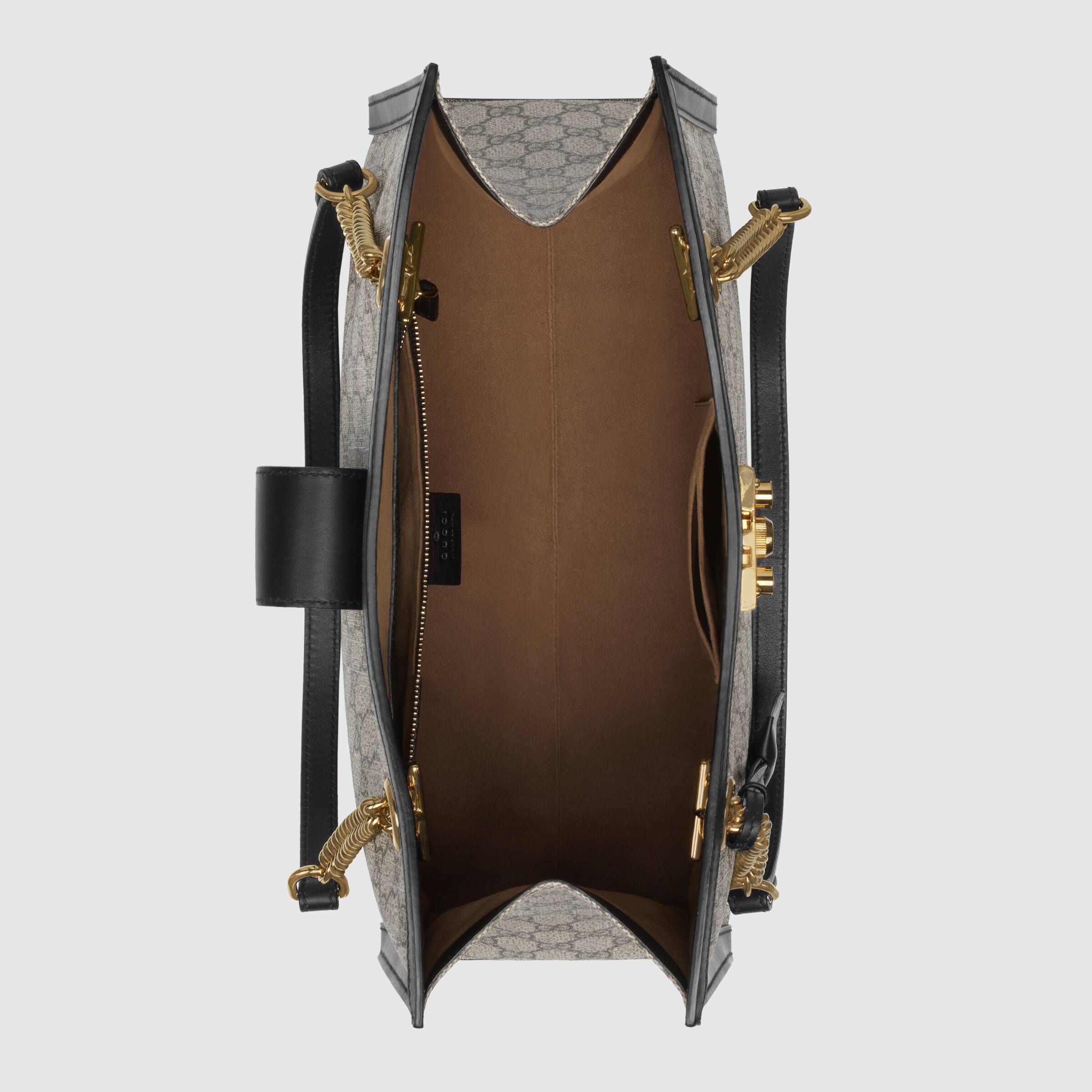 Gucci Padlock Medium GG Shoulder Bag in Beige & Ebony Black - Luxury Crossbody Purse for Women, Perfect for Work, Travel & Evening Out