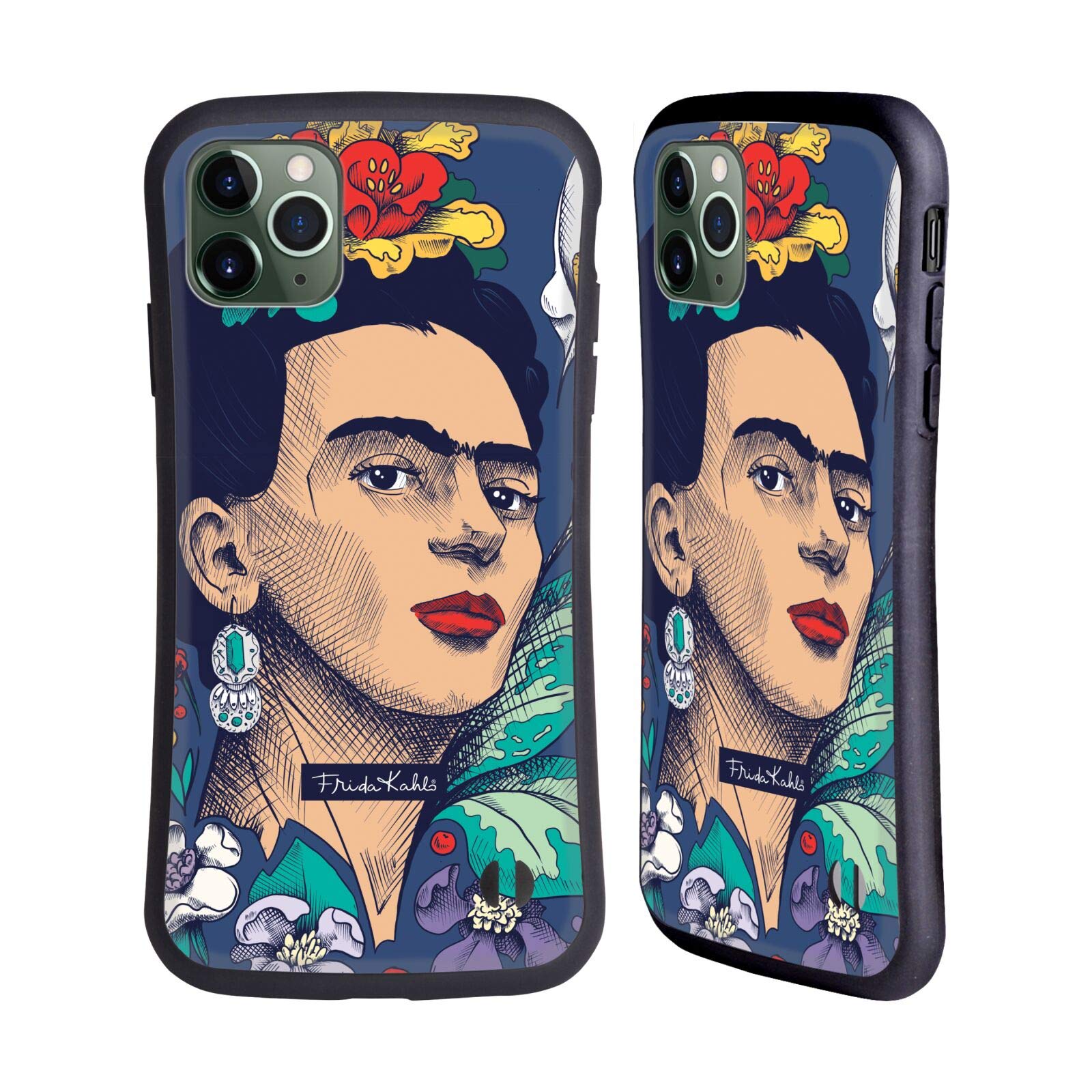 Official Frida Kahlo Flowers Sketch Hybrid Case for iPhone 11 Pro Max - Durable Protective Phone Cover with Artistic Design - Perfect for Art Lovers, Daily Use & Gift Giving