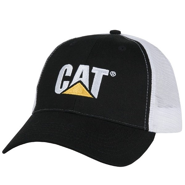 Black Twill White Mesh Baseball Cap - Stylish Adjustable Unisex Hat for Outdoor Sports, Hiking, and Casual Wear