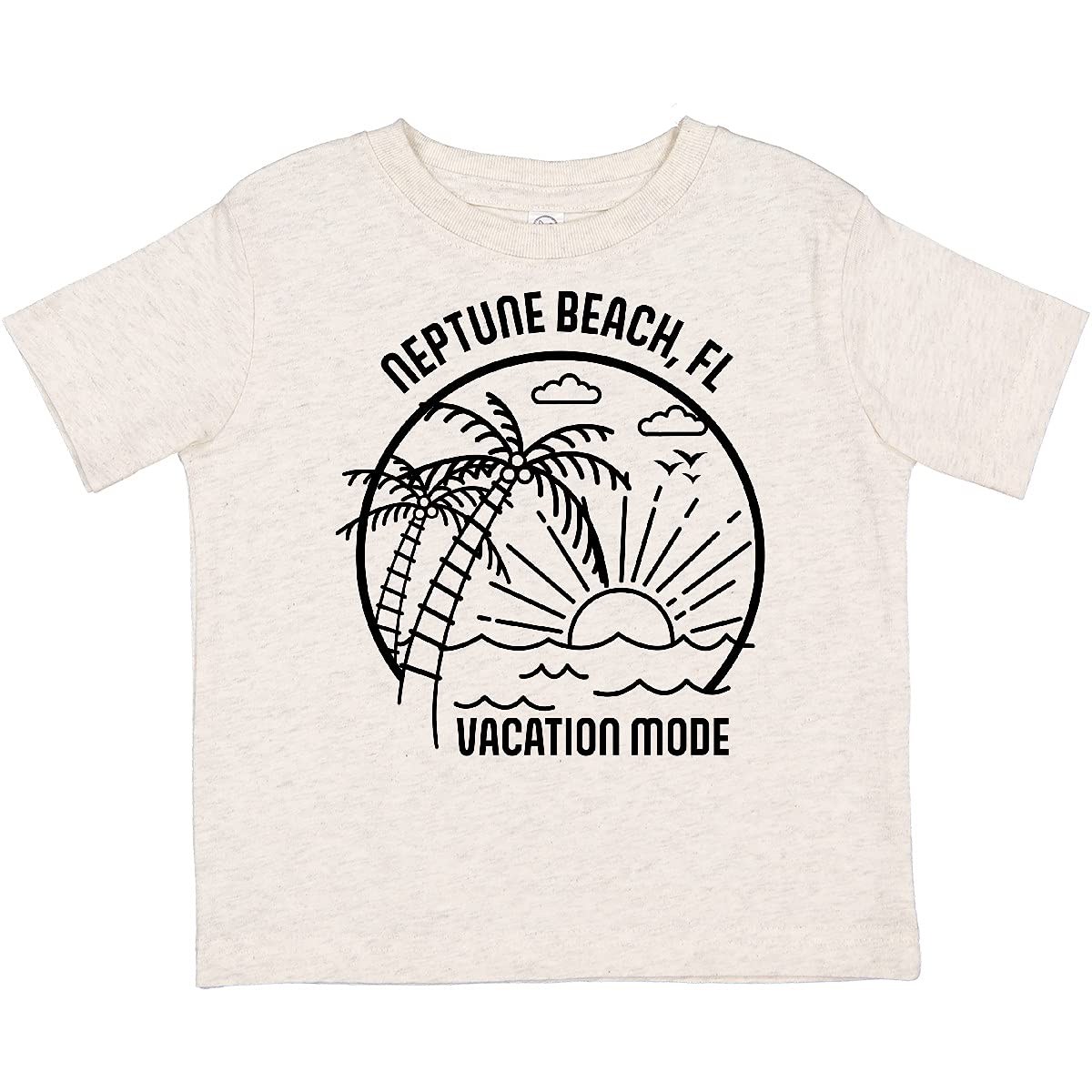 Inktastic Summer Vacation Mode Neptune Beach Florida Toddler T-Shirt - Cute Graphic Tee for Boys & Girls - Perfect Beach Trip, Family Vacation & Florida Souvenir Gift