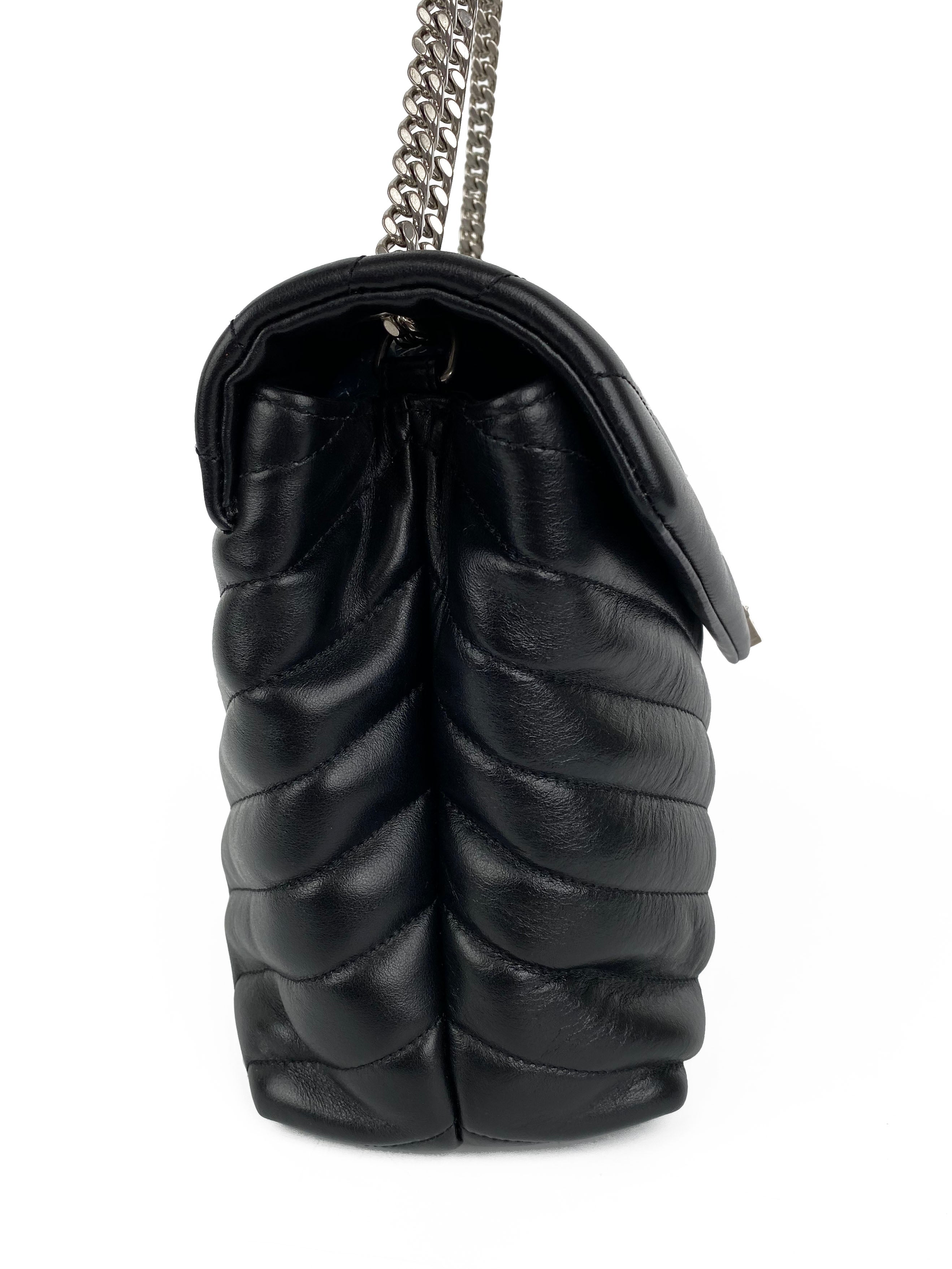 Saint Laurent Medium Black LouLou Bag - Luxury Shoulder Bag for Women, Perfect for Work, Evening & Travel | YSL Handbag