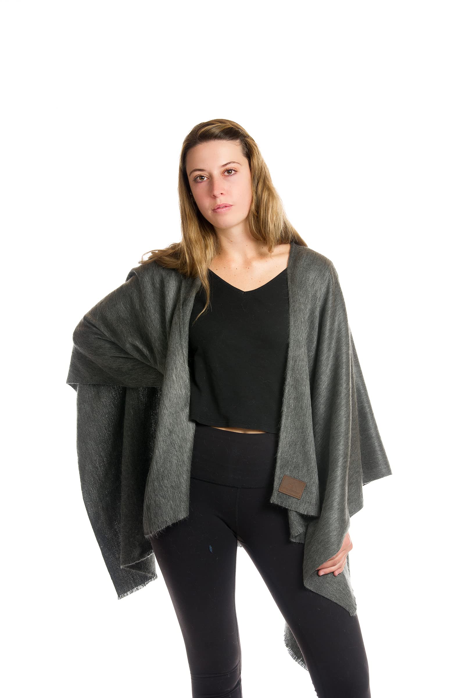 Soft & Warm Alpaca Wool Shawl Wrap - Eco-Friendly Winter Scarf for Men - Perfect for Cold Weather, Outdoor Activities & Holiday Gifts