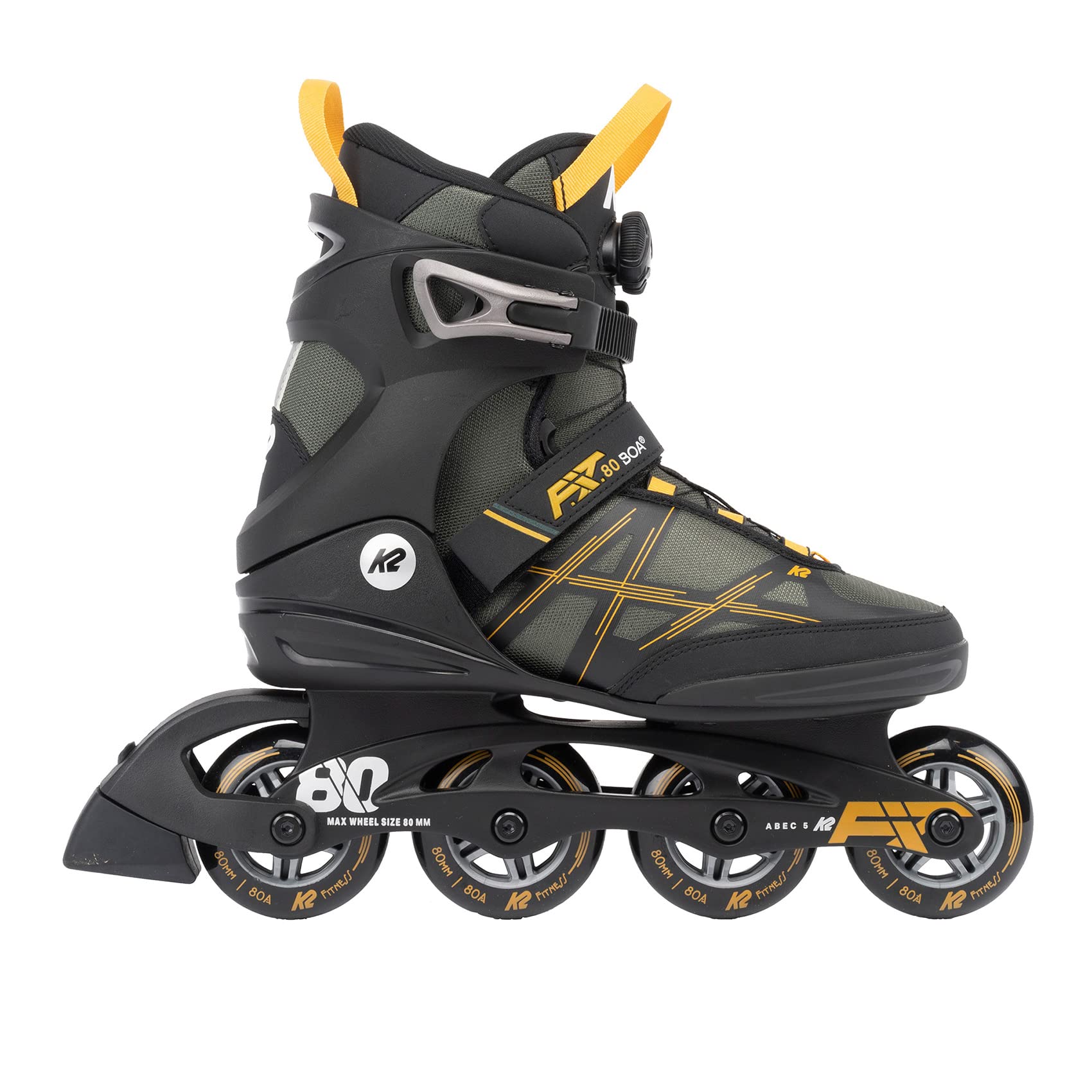 K2 FIT 80 Boa Men's Inline Skates - High-Performance Rollerblades for Fitness, Speed Skating & Urban Commuting