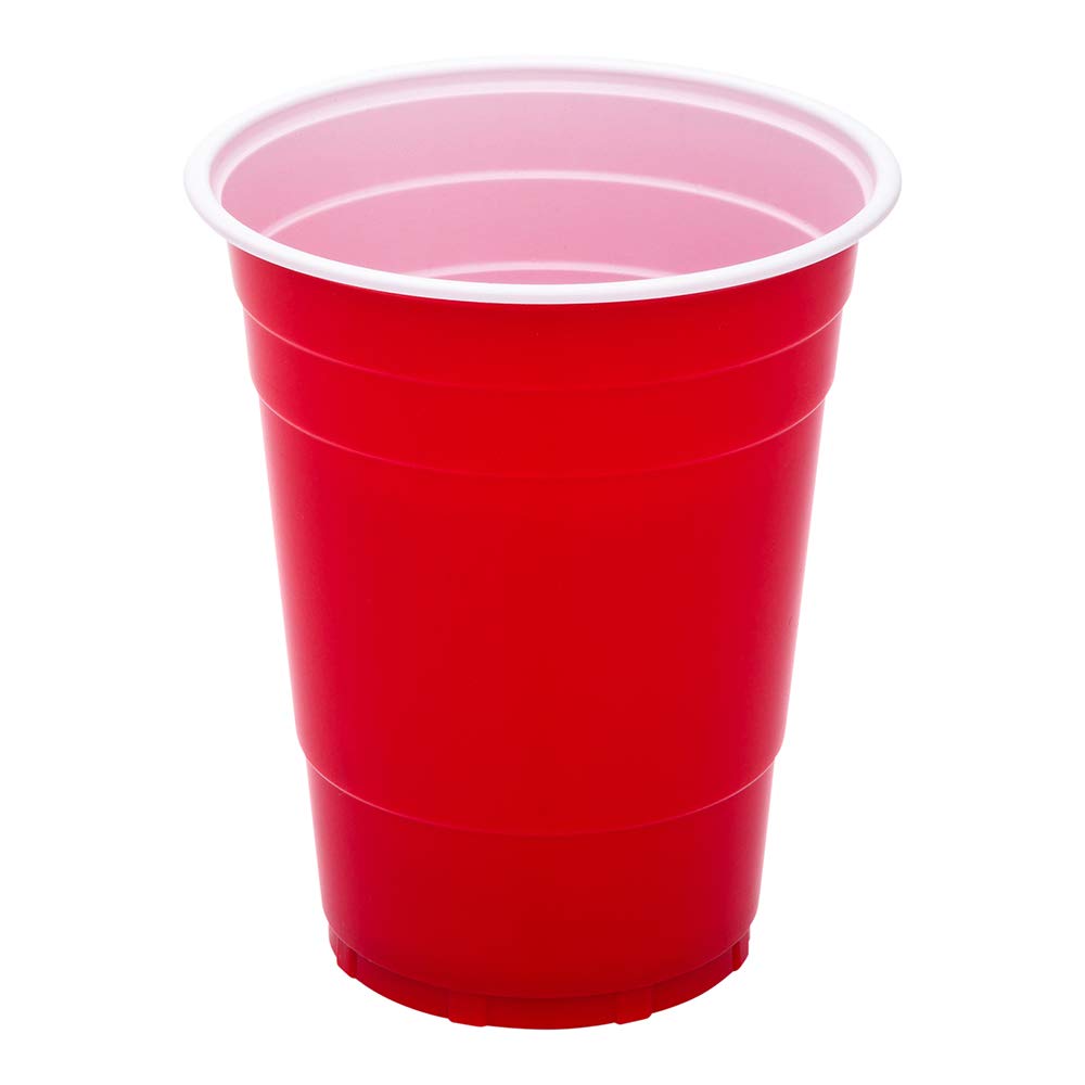 Restaurantware RW Base 16oz Disposable Plastic Cups - 500 Pack Heavy Duty Red Drinking Glasses for Soda, Water & Beverages | Perfect for Birthday Parties, Picnics, Tailgates & Outdoor Events