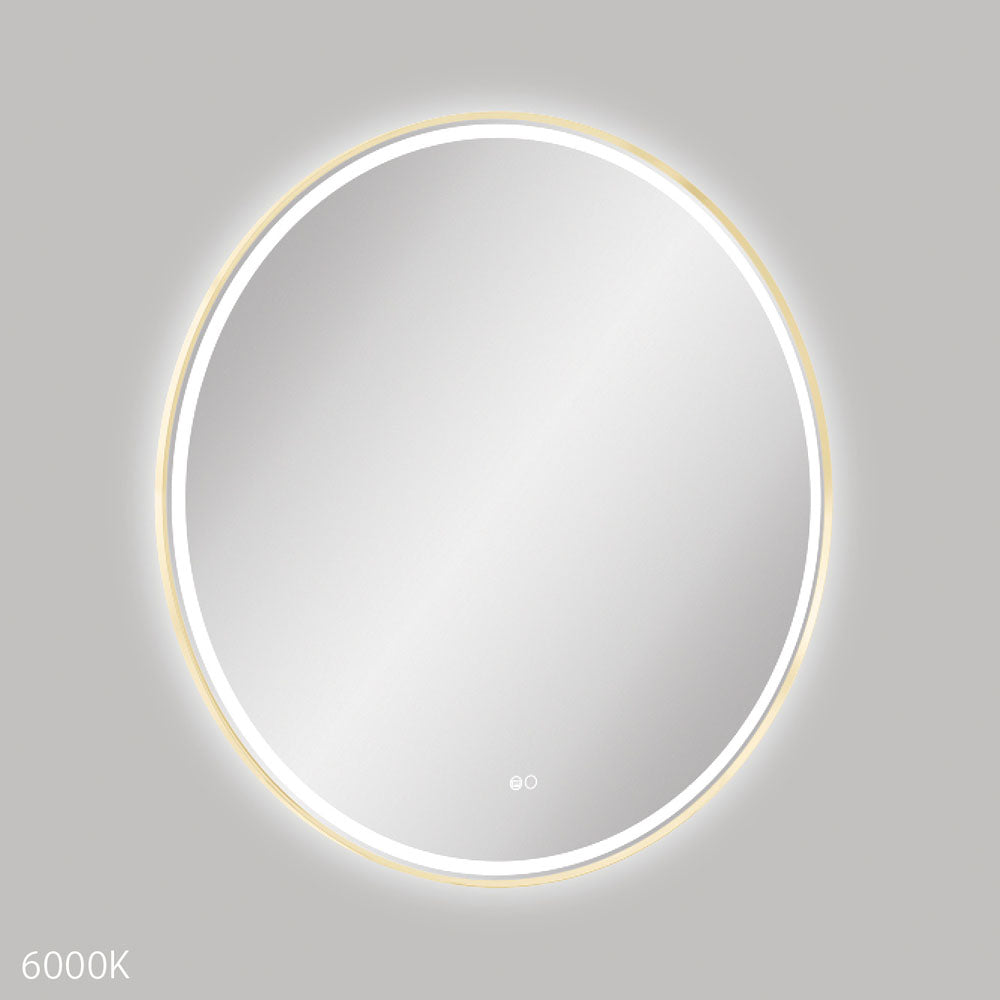 Fienza LED900FRUB Reba LED Urban Brass Framed Mirror - 35.4