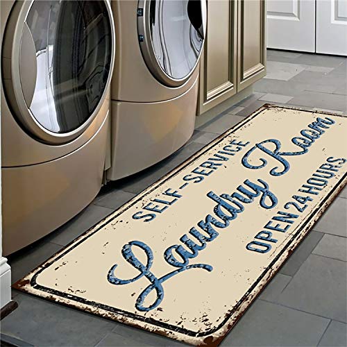 Non-Slip Floor Mat for Laundry Room, Entrance, Bathroom - 40x60cm Waterproof Doormat, Machine Washable Rug for Home, Apartment, Dorm - Perfect for High Traffic Areas, Muddy Shoes & Wet Floors