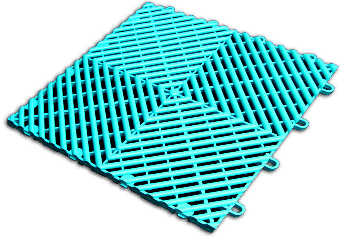 RACEDECK Free Flow Self Draining Garage Floor Tiles - Interlocking Modular Flooring System for Home Garage, Workshop & Car Showroom - Waterproof & Heavy Duty Protection