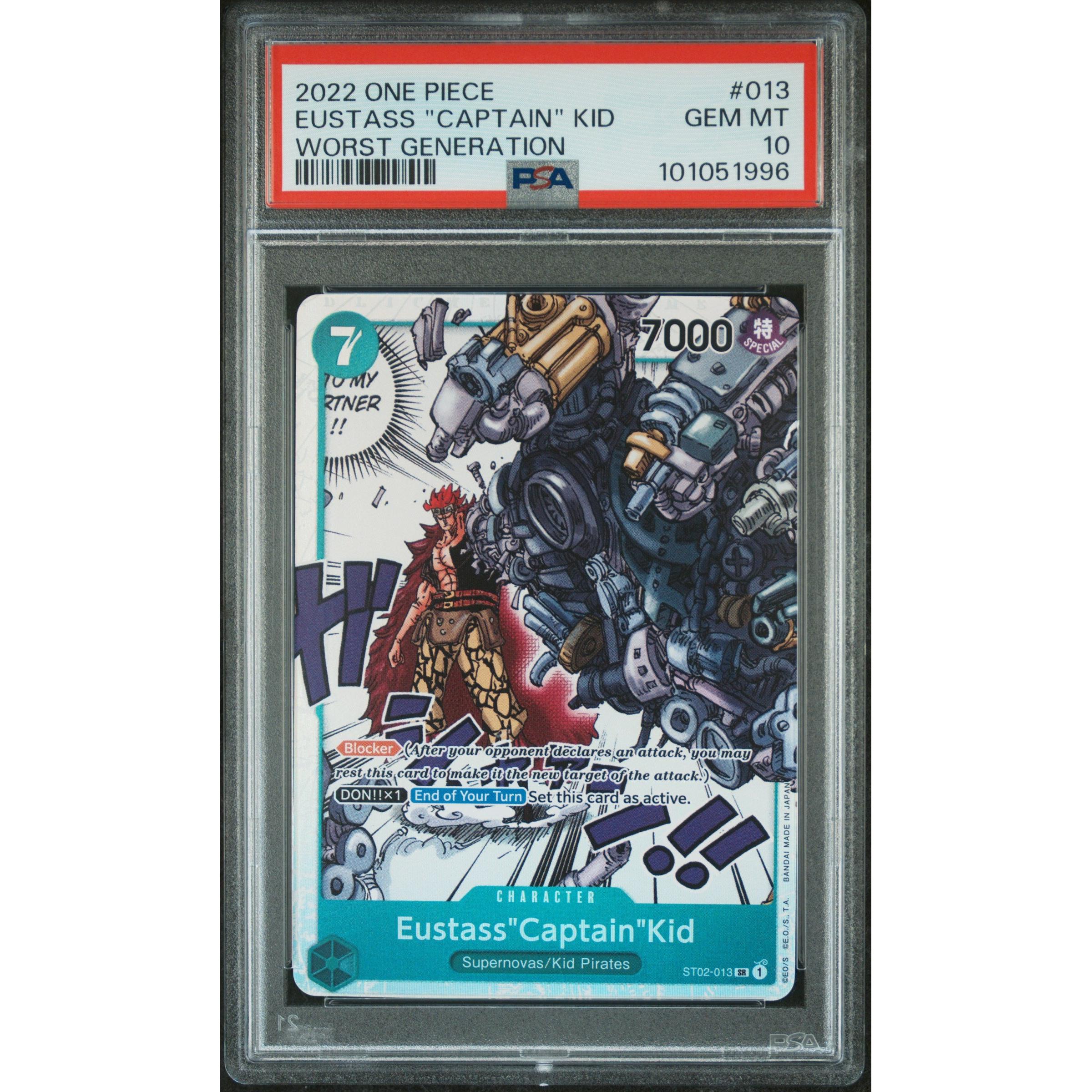 2022 ONE PIECE WORST GENERATION EUTASS KID ST02 013 PSA 10 Graded Trading Card - Rare Anime Collectible for Display & Investment | Perfect for Manga Fans, Card Collectors & Anime Decor
