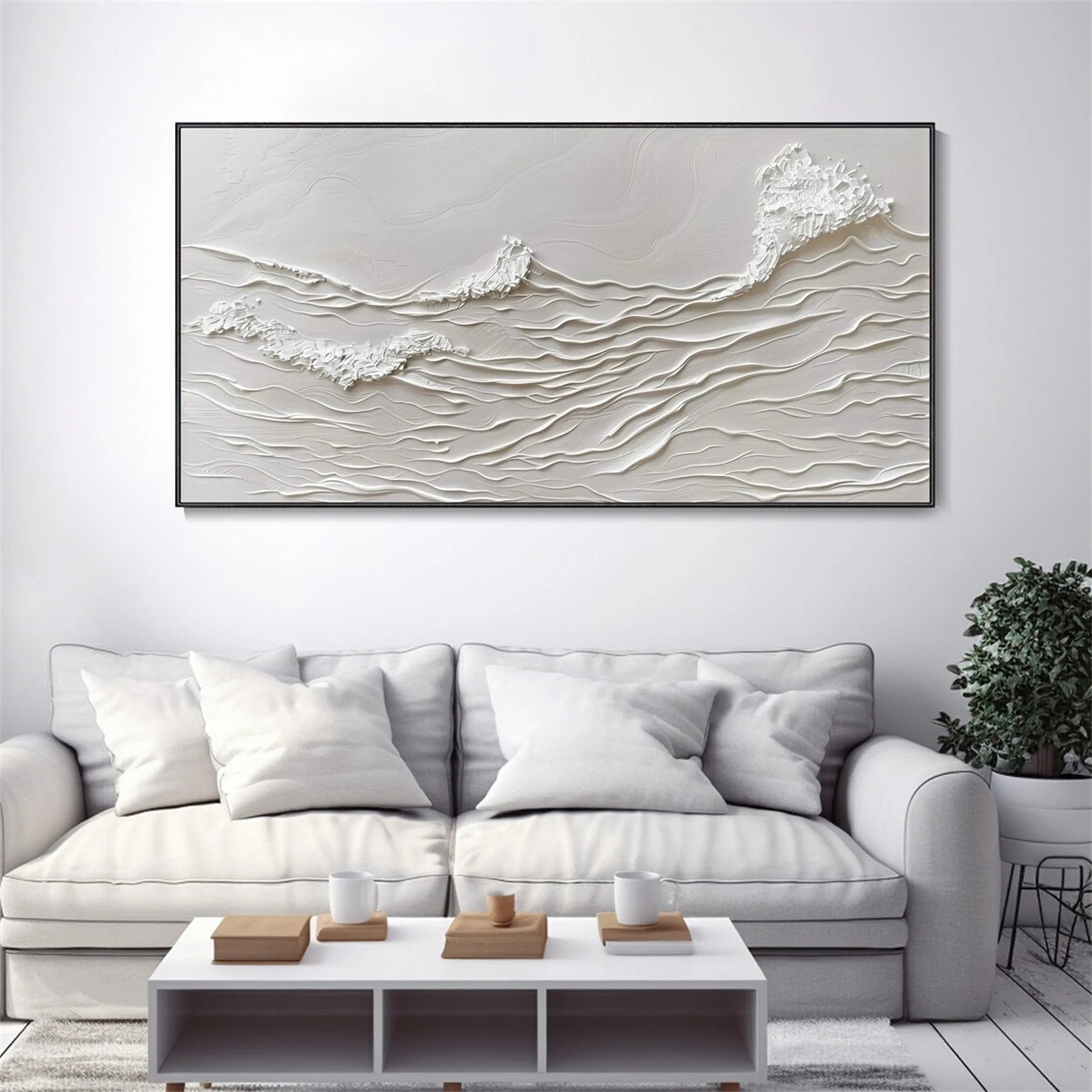 Minimalist Textured Plaster Art Painting #MM167 - Modern Abstract Wall Decor for Living Room, Bedroom & Office