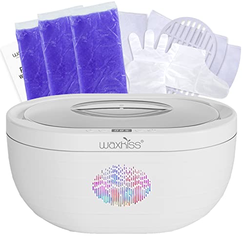 Paraffin Wax Machine for Hands and Feet with 3 Packs of Wax Refills (3000ml) - Relieves Arthritis Pain & Joint Stiffness - Hot Therapy Wax Bath for Spa, Home Use, and Professional Treatments