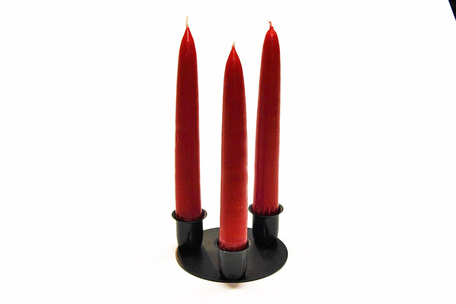 Handmade Wrought Iron Triple Taper Candle Holder - Amish Crafted for Rustic Home Decor, Farmhouse Weddings & Romantic Dinner Settings
