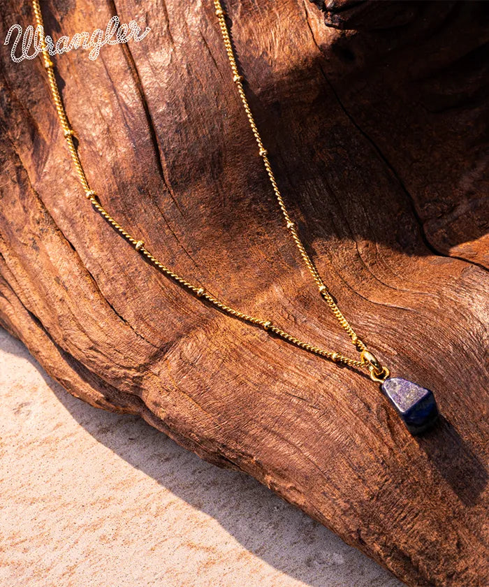 Wrangler Gold Plated Minimalist Pendant Necklace Set for Women - Elegant Layering Jewelry for Everyday Wear & Special Occasions