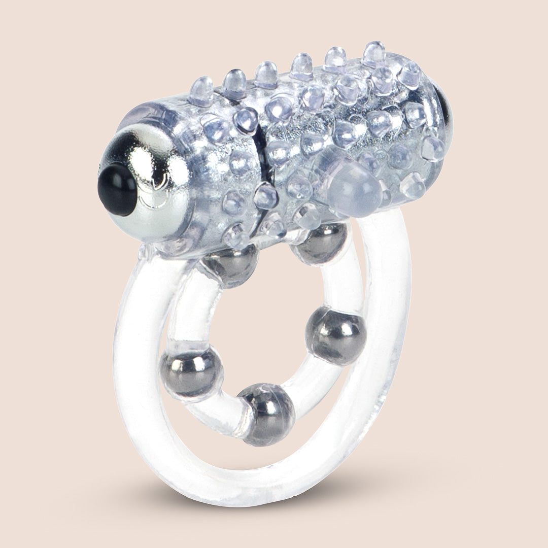 CalExotics 5 Bead Maximus® Vibrating Cock Ring - Pleasure Enhancer for Couples | Waterproof & Rechargeable | Perfect for Intimate Moments & Spicing Up Your Sex Life