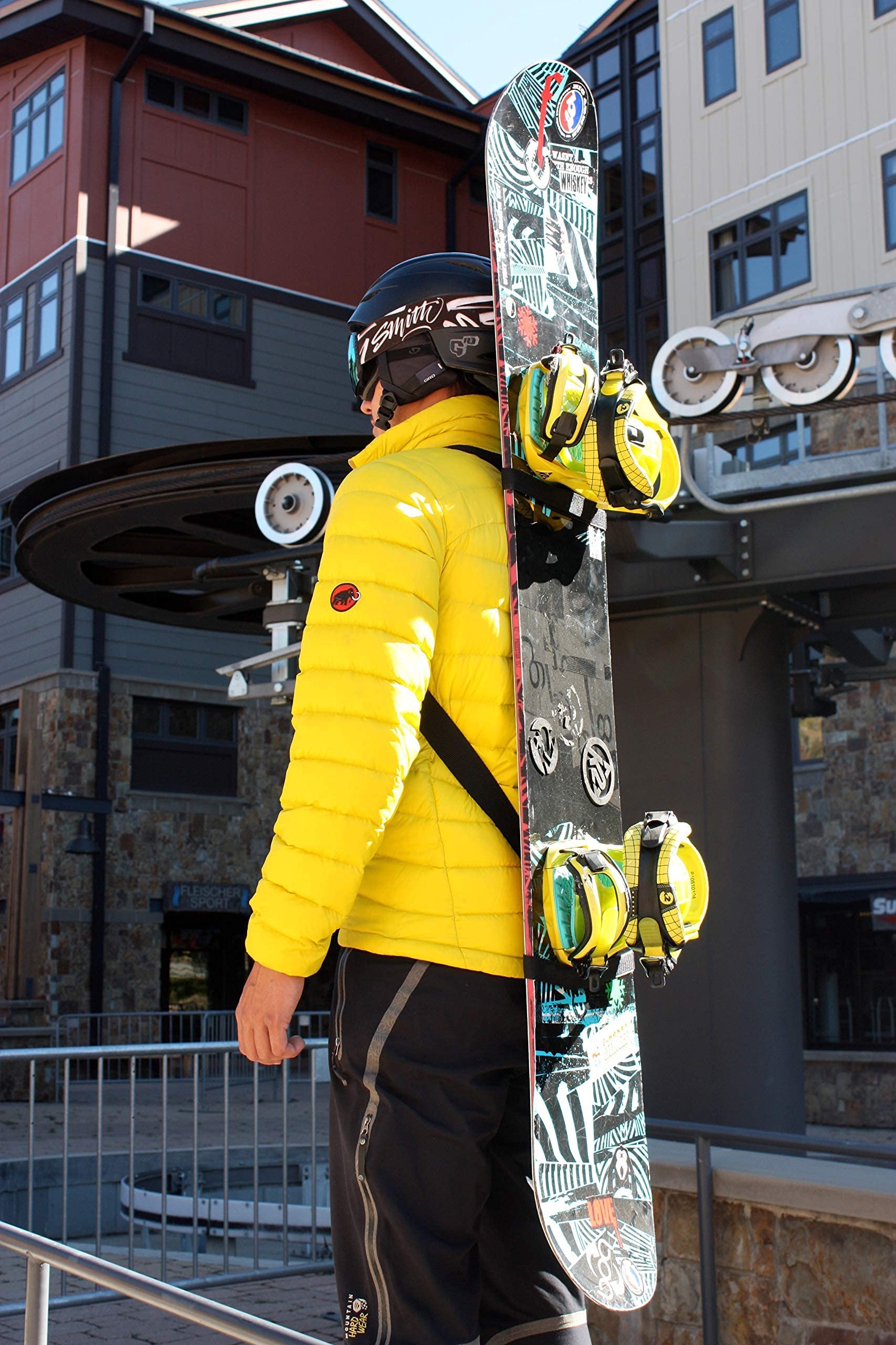 **Lightweight Snowboard Backpack with Adjustable Shoulder Strap - Hands-Free Ski & Snowboard Carrier for Adults & Kids - Perfect for Hiking, Backcountry & Easy Gear Transport**