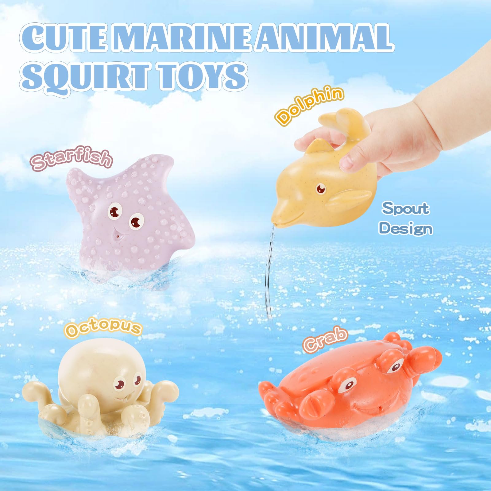 Chinloca Bath Toys for Toddlers & Kids - Fun Baby Bathtub Toys Set with Boats, Stacking Cups & Squirters | Perfect for Sensory Play, Bath Time Learning & Water Play Activities