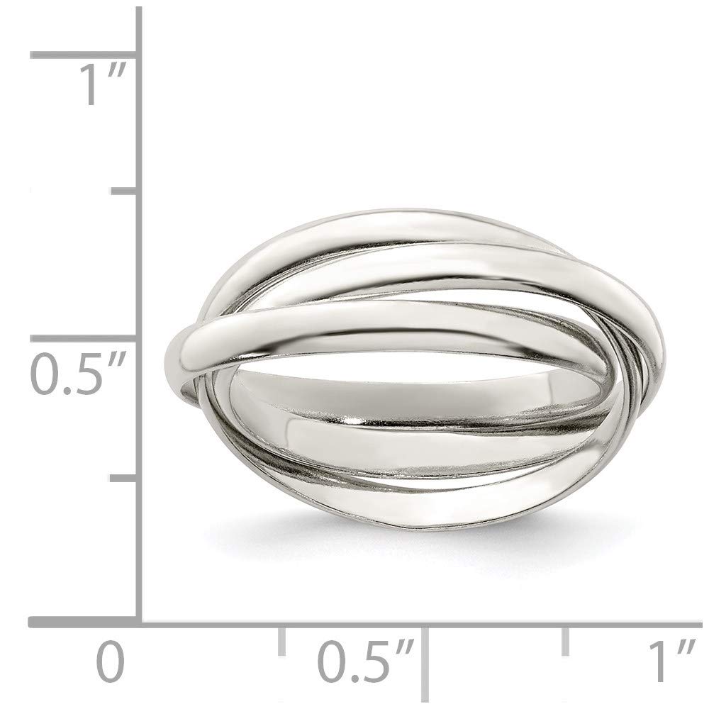 925 Sterling Silver Triple Intertwining Ring for Women - Elegant Stackable Band Jewelry Gift for Her - Perfect for Anniversaries, Valentine's Day & Special Occasions