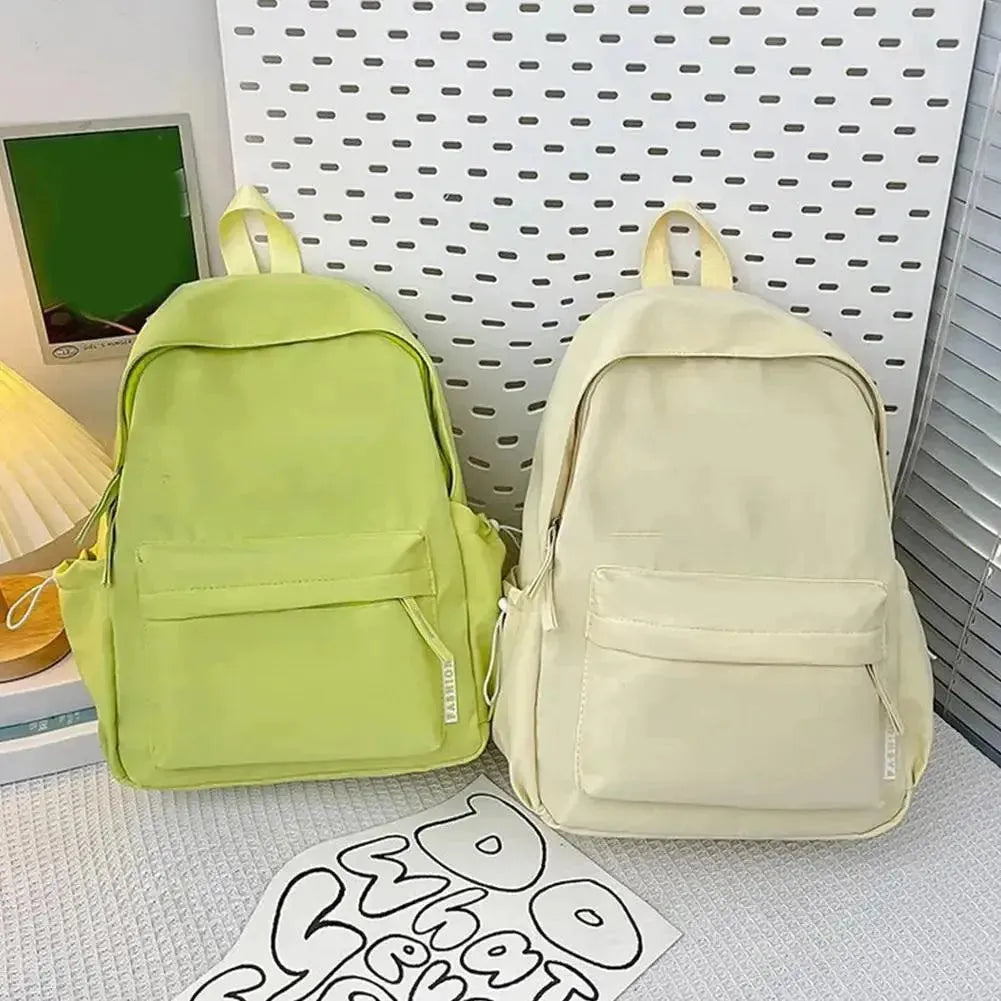 Stylish Solid Color Women's Backpack - Lightweight Durable Travel & School Bag for Everyday Use