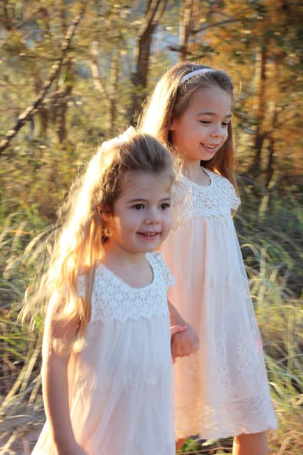 Vintage Crochet Lace Flower Girl Dress for Toddlers - Elegant Boho Party Dress for Weddings, Baptisms & Special Occasions