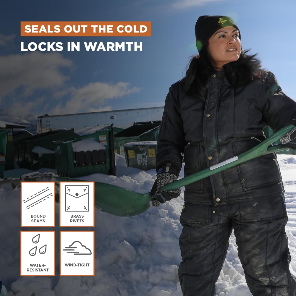 RefrigiWear Women’s Heavy Duty Insulated Zippered Winter Coat for Extreme Cold -50°F (-46°C), Navy Blue (Size) – Perfect for Outdoor Work, Ice Fishing & Winter Sports