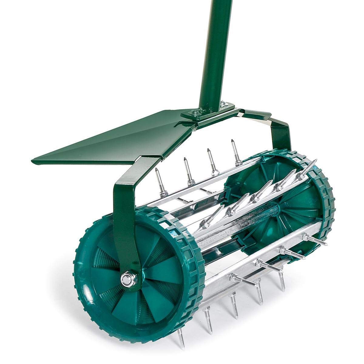 ZDBH Manual Lawn Aerator & Garden Tools Set - Heavy Duty Steel Roller Spike Aerator, Long Handle Grass Cultivating Rake for Lawn Care | Perfect for Yard Maintenance, Soil Aeration & Gardening Projects