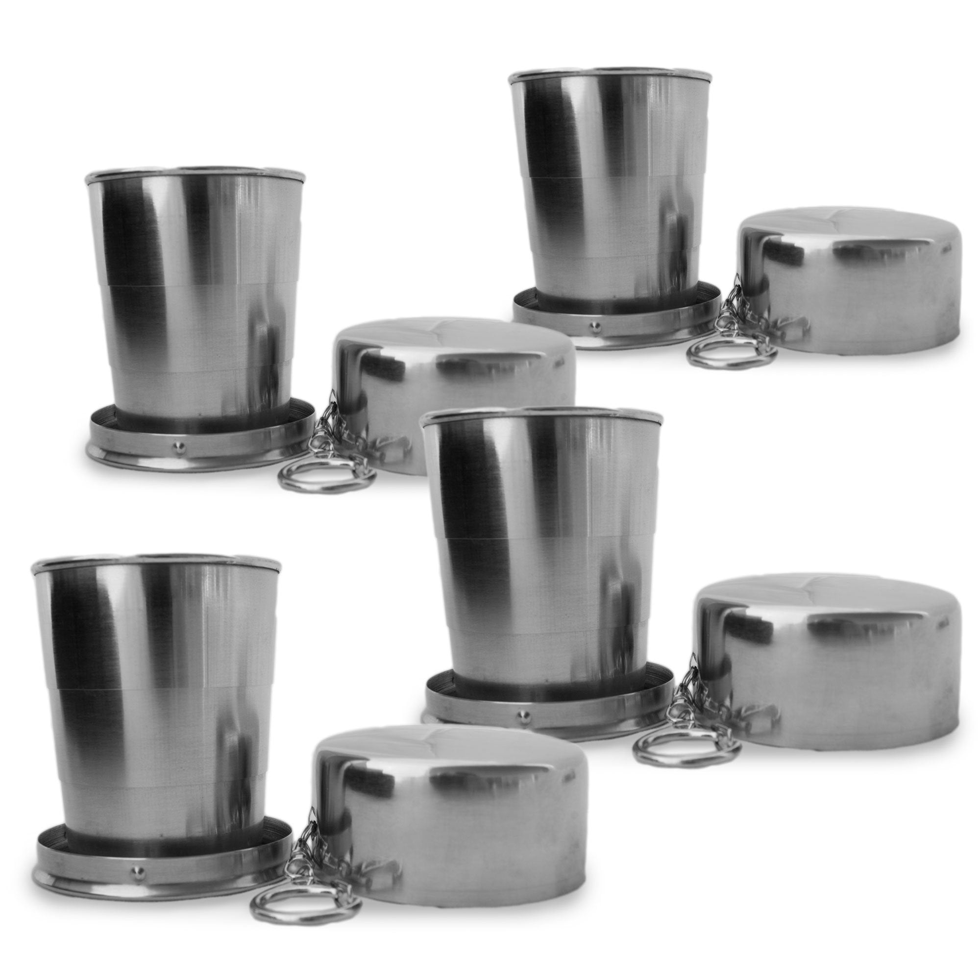 Collapsible Stainless Steel Travel Cup - 18oz Insulated Camping Mug with Lid & Handle - Perfect for Hiking, Backpacking, and Outdoor Adventures