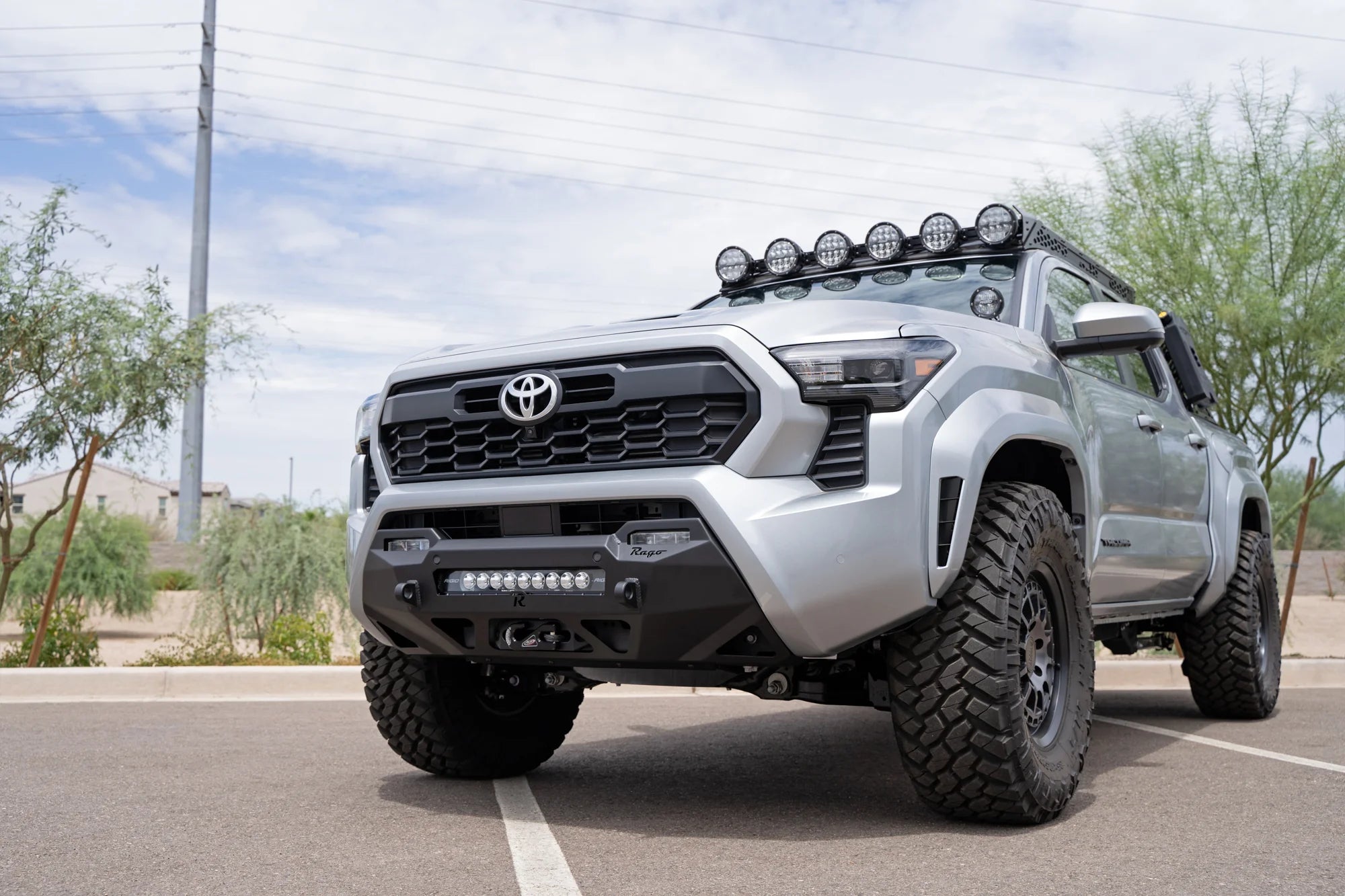 Rago Fabrication Center Mount Winch Front Bumper for 2024+ Toyota Tacoma | Heavy-Duty Off-Road Protection | Perfect for Trail Riding & Rock Crawling