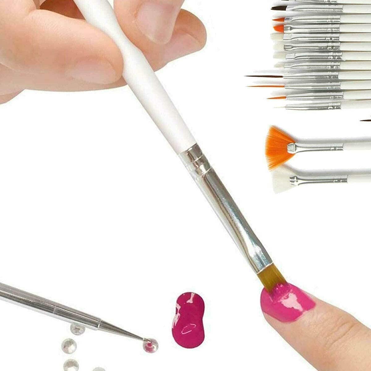GOLD MAX Nail Art Gel Pen Set - Professional Nail Design Painting Polish Brush & Dotting Tools for Women & Girls | Perfect for Salon, Home Manicure & DIY Nail Art