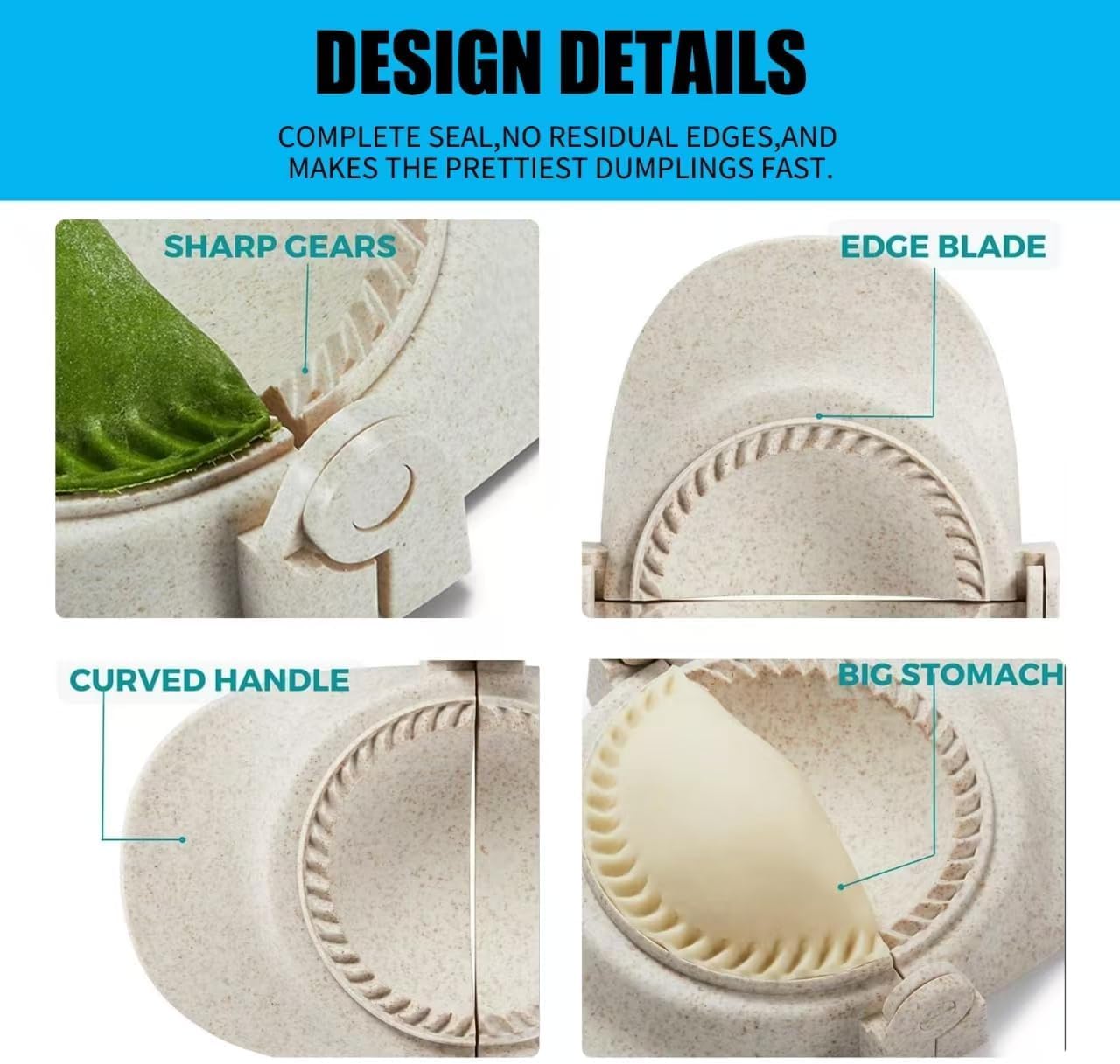 3 Sizes Empanada Maker Press - Dumpling Maker Set with Dough Cutter for Pierogi, Pastelitos, Calzone & Turnovers - 4.2