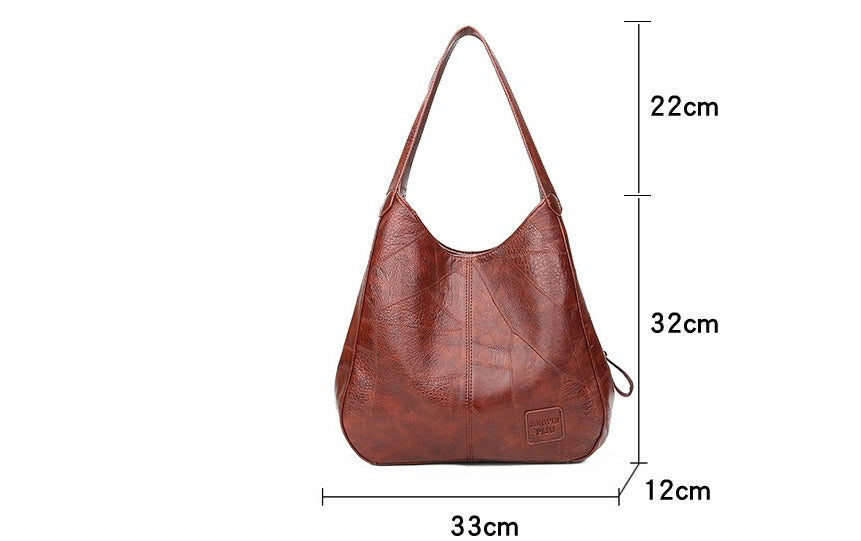 Vegan Leather Shoulder Bag for Women - Stylish Soft Tote Handbag - Perfect for Work, Travel & Everyday Use