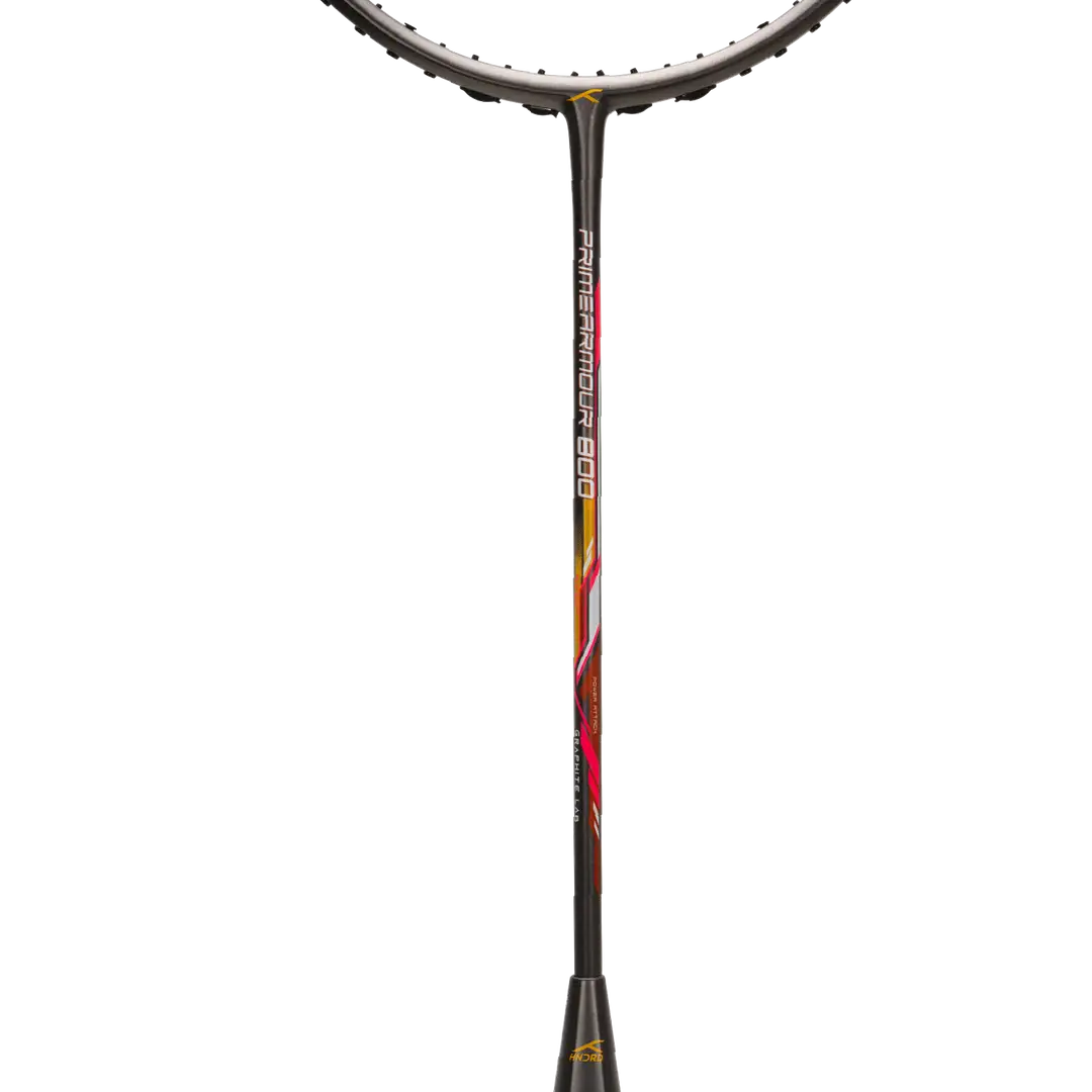 HNDRD Primearmour 800 Pre-Strung Badminton Racket - Professional Carbon Fiber Shuttlecock Racket for Indoor & Outdoor Sports, Training & Competitive Play