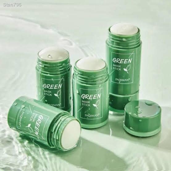 Green Tea Purifying Clay Stick Mask - Oil Control & Anti-Acne Treatment | Eggplant Extract for Deep Cleansing | Portable Solid Mud Mask for Face Detox (40g, 2-Pack) | Perfect for Travel & Daily Skincare Routine