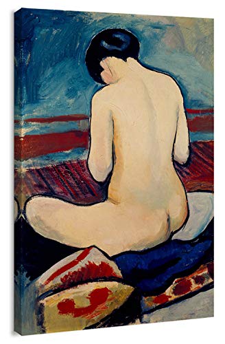 Sitting Nude With Pillow