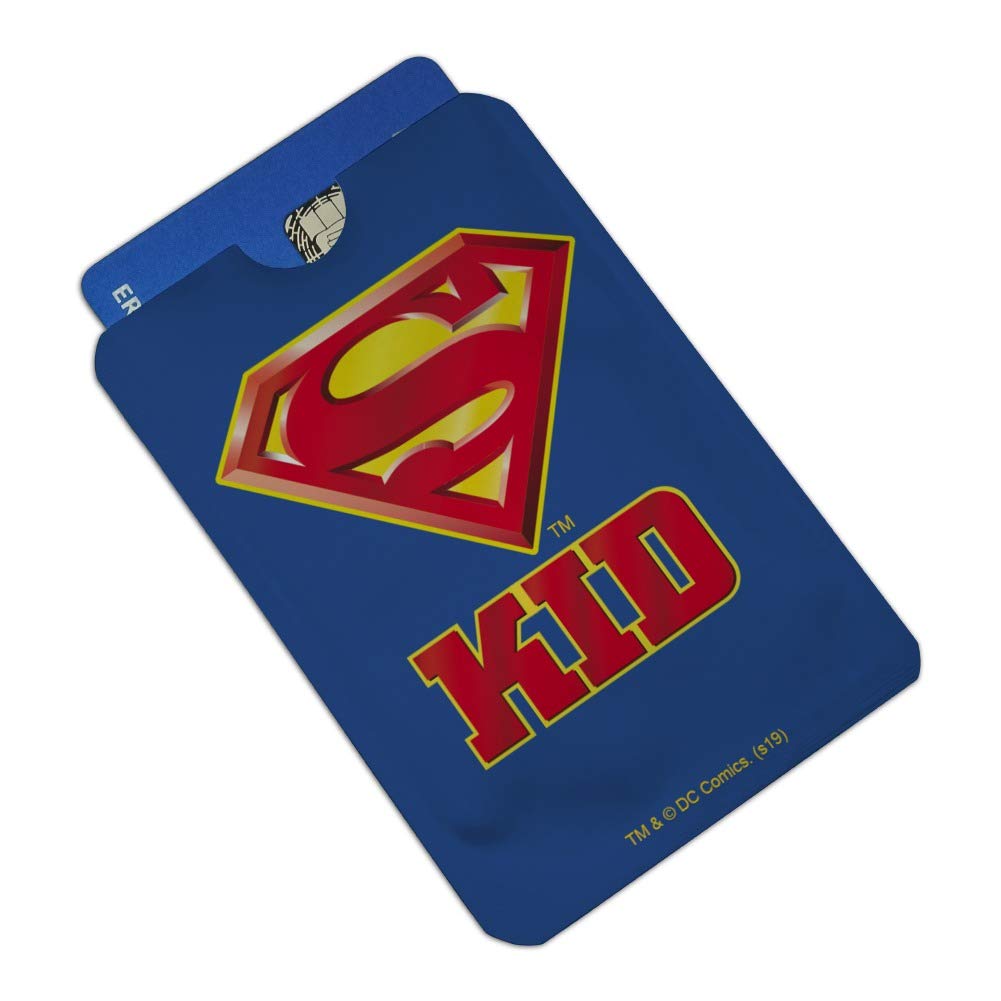 Superman RFID Blocking Credit Card Holder - Set of 4 Super Kid Shield Logo Protectors for Wallet & Purse | Prevent Digital Theft | Perfect for Travel, Shopping & Everyday Use