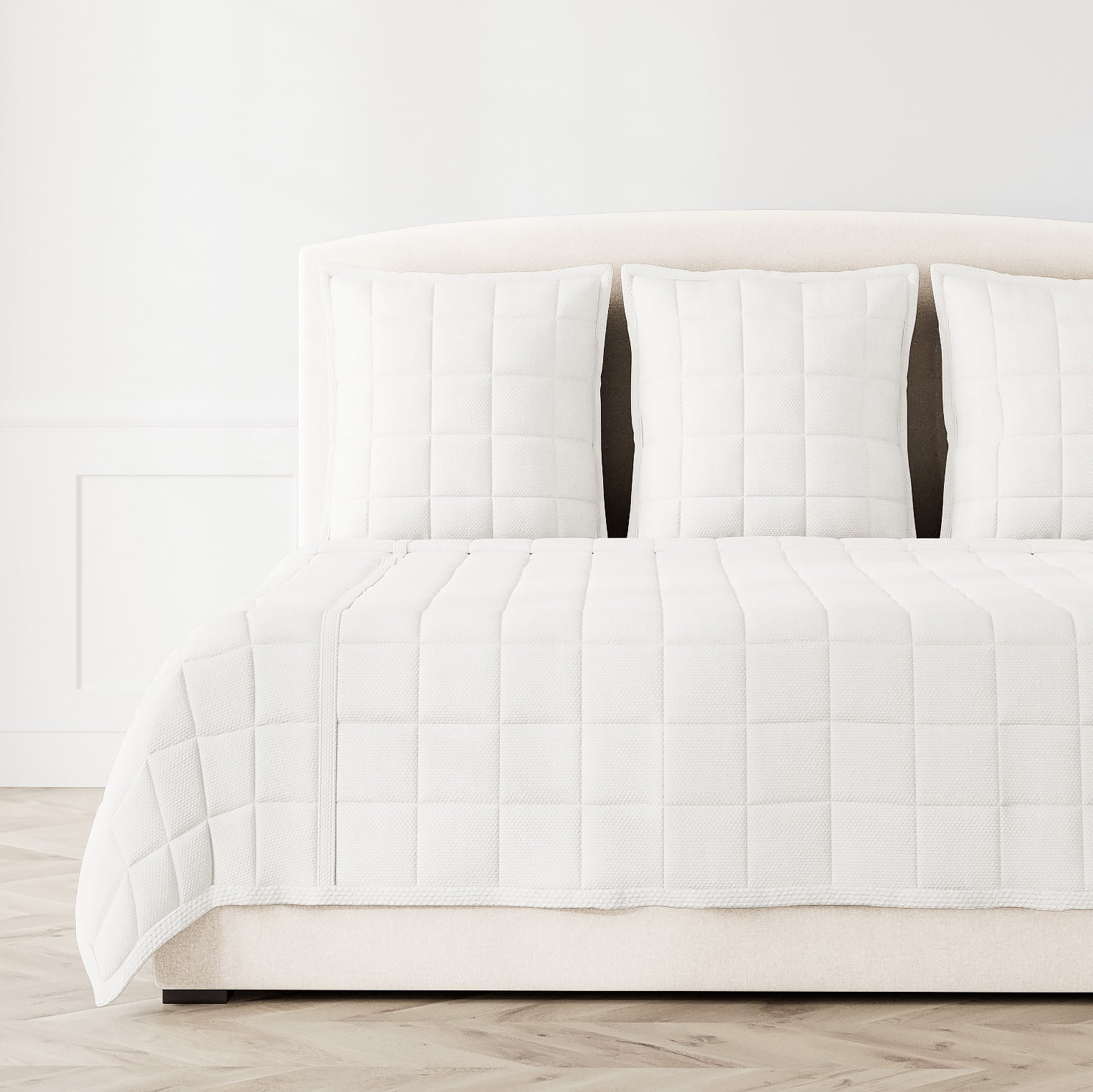 Luxury Panama Quilted Coverlet & Euro Sham Set - Soft Bedding Ensemble for Master Bedroom Decor - Perfect for Hotel-Style Comfort & Elegant Home Styling