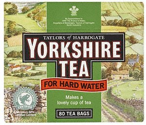 Yorkshire Tea Bags for Hard Water - 6 Pack of 80 Tea Bags | Premium Black Tea for Brewing in Hard Water Areas | Perfect for Home, Office & Travel Use
