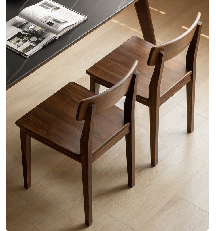 Solid Wood Dining Chairs Set of 4 - Premium Oak, Black Walnut & Ash - Modern Farmhouse Style for Kitchen, Dining Room & Restaurant Use