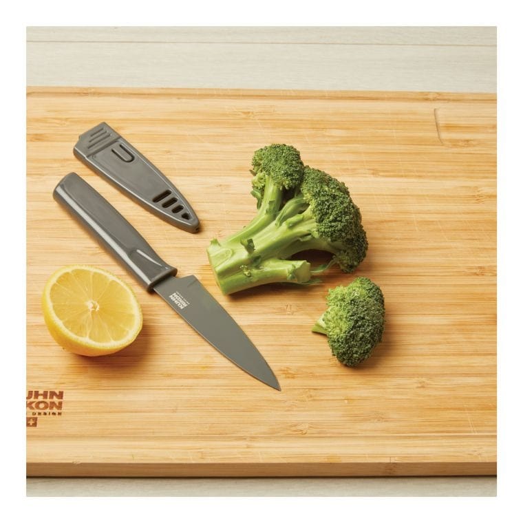Kuhn Rikon COLORI Serrated Paring Knife 8-inch - Sharp Kitchen Utility Knife for Fruits, Vegetables & Peeling - Multiple Color Options - Perfect for Home Cooking, Camping & Picnics