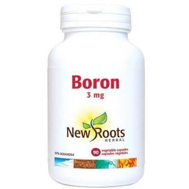 New Roots Boron 3mg Supplement - 90 Vegan Capsules for Bone Health & Joint Support - Supports Calcium Absorption & Hormone Balance - Ideal for Vegetarians & Active Lifestyles