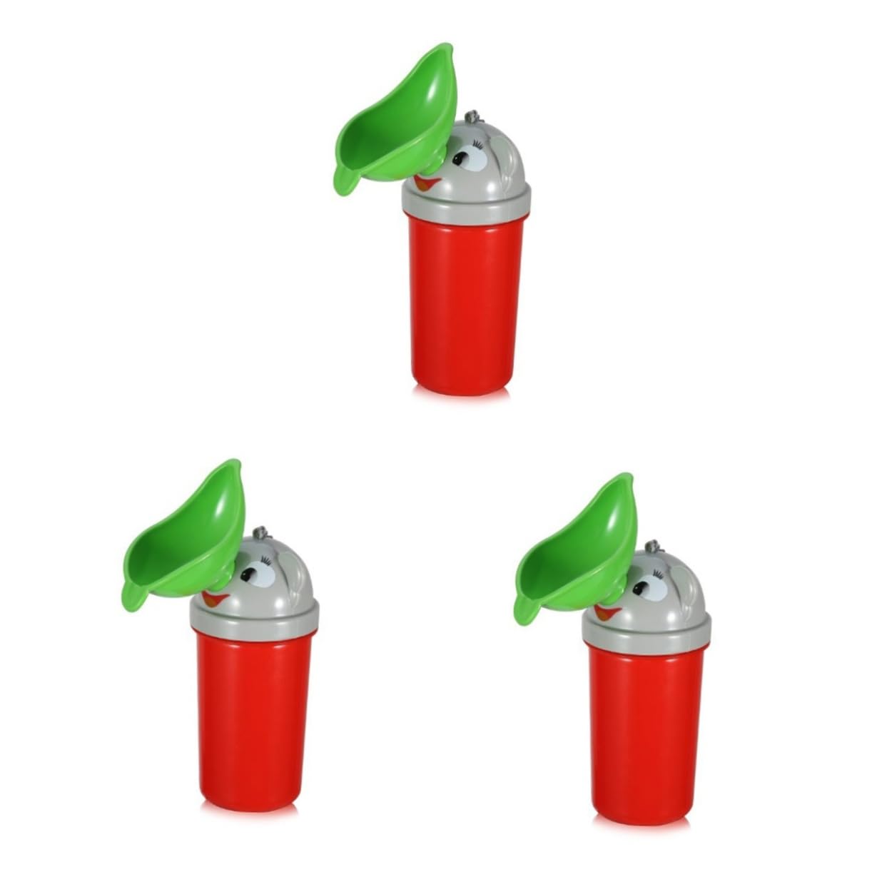 3-Pack Portable Female Urinal for Travel & Emergency - Compact Pee Cup for Women, Red - Ideal for Camping, Road Trips & Outdoor Adventures