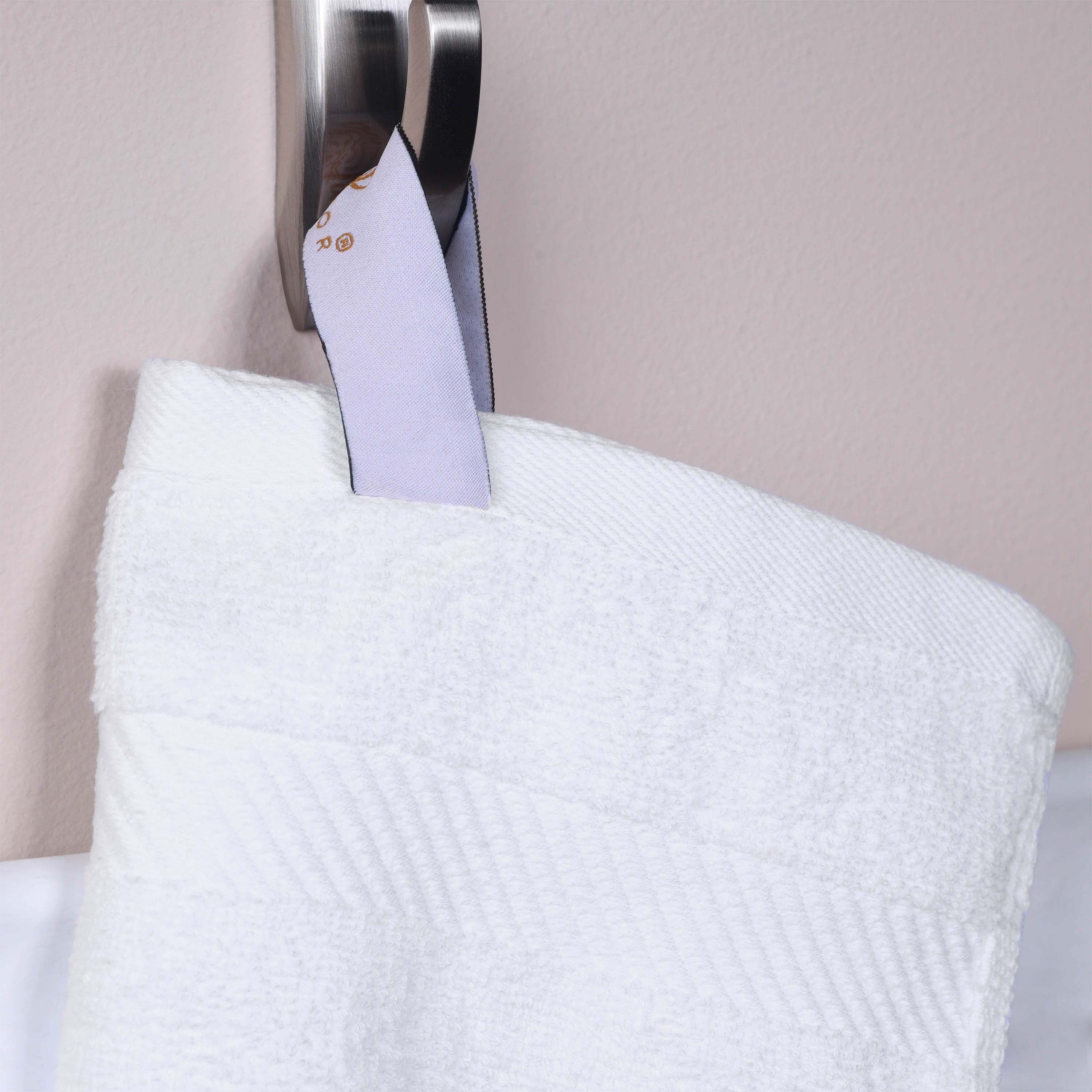 Premium 6-Piece Egyptian Cotton Towel Set with Elegant Dobby Border - Ultra Soft & Absorbent Bath Towels for Spa, Hotel, or Luxury Home Use