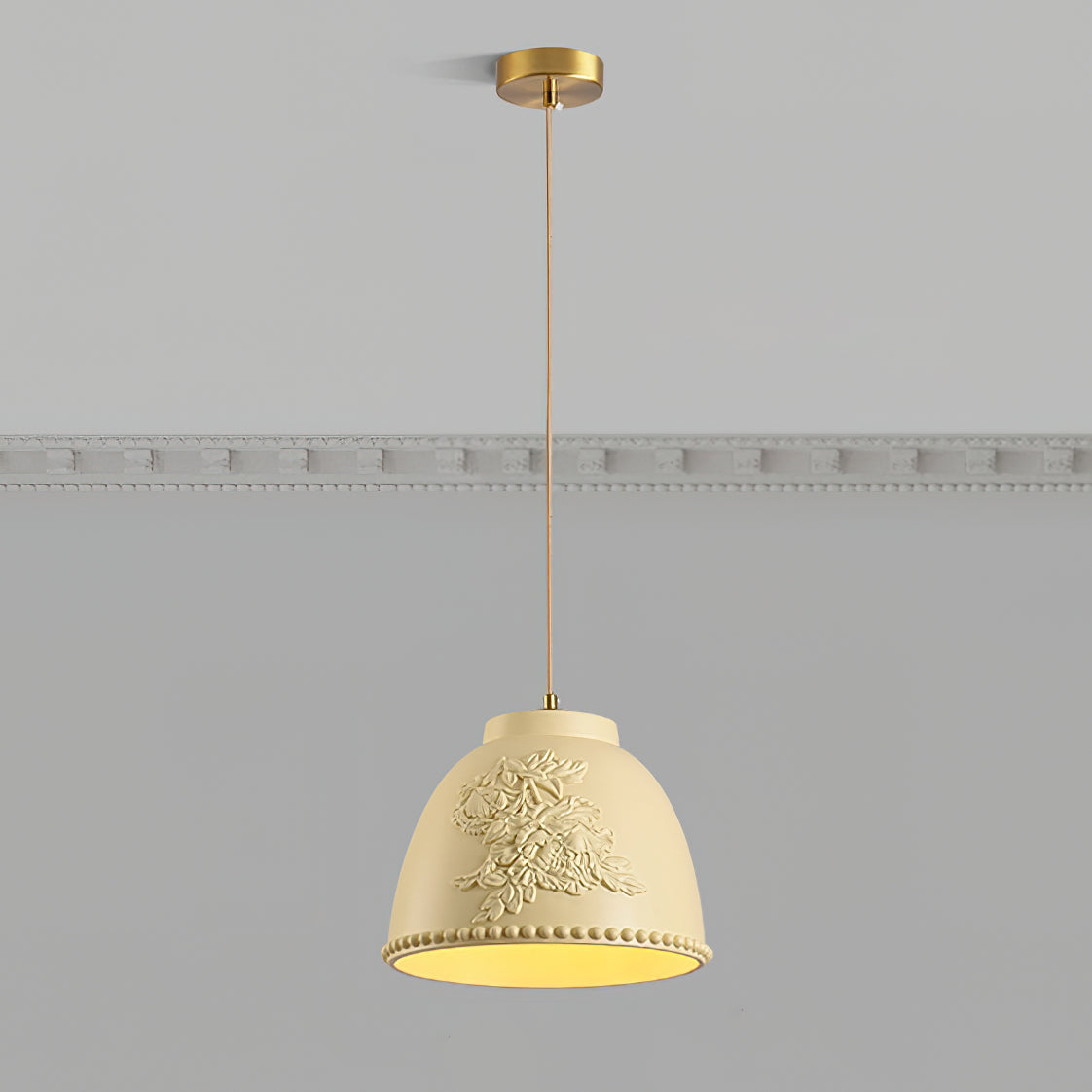 Handmade Carved Resin Pendant Light - Modern Boho Ceiling Fixture for Living Room, Bedroom & Dining Room Decor