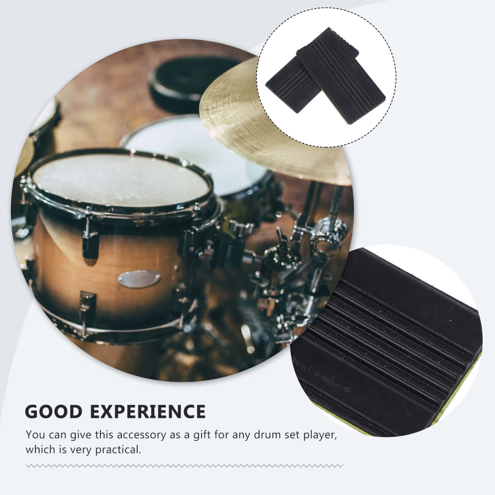 SUPVOX 2-Piece Bass Drum Hoop Guard Protectors - Heavy Duty Rubber Drum Accessories for Bass Metal Stands | Perfect for Drum Kits, Live Performances & Studio Recording