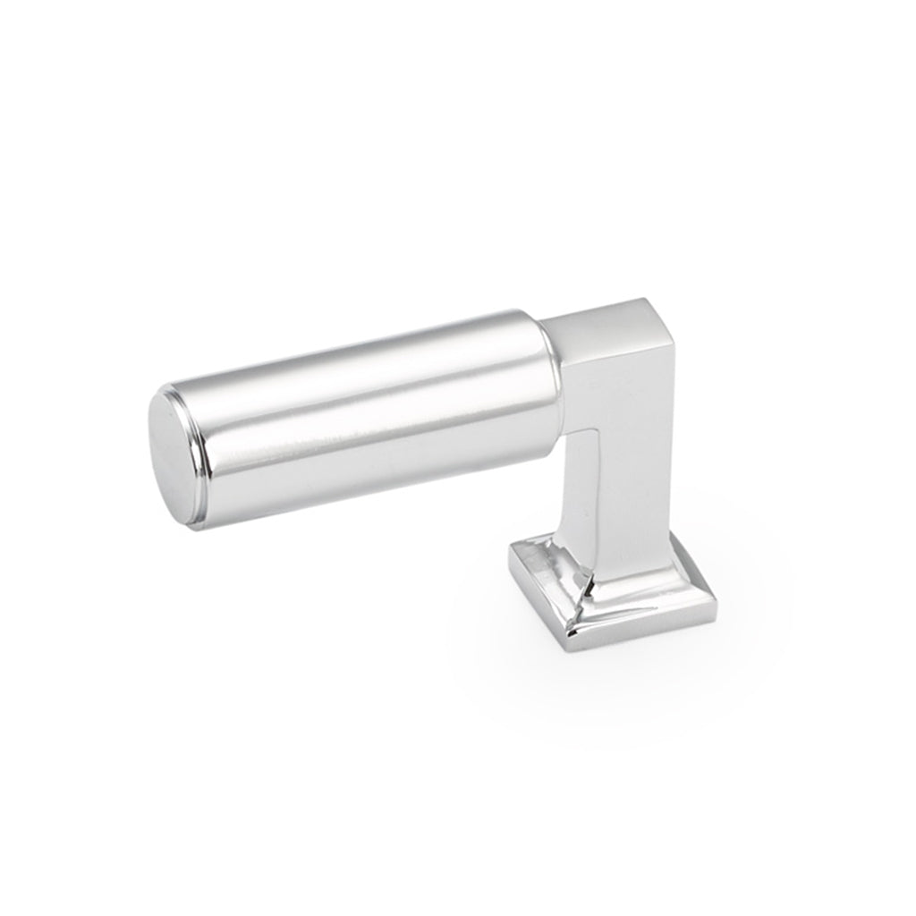 Haniburton Finger Cabinet Knob - Cabinet Mount - 2 Pack Brass/Polished Chrome - Perfect for Kitchen, Bathroom & Office Cabinets