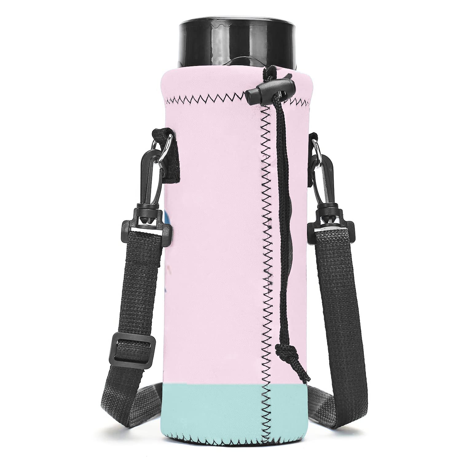 Amary 1000ML Neoprene Insulated Water Bottle Carrier Bag with Adjustable Shoulder Strap - Keeps Drinks Hot/Cold - Fits 34oz Stainless Steel, Glass & Plastic Bottles (Alpaca) - Perfect for Hiking, Gym & Outdoor Activities