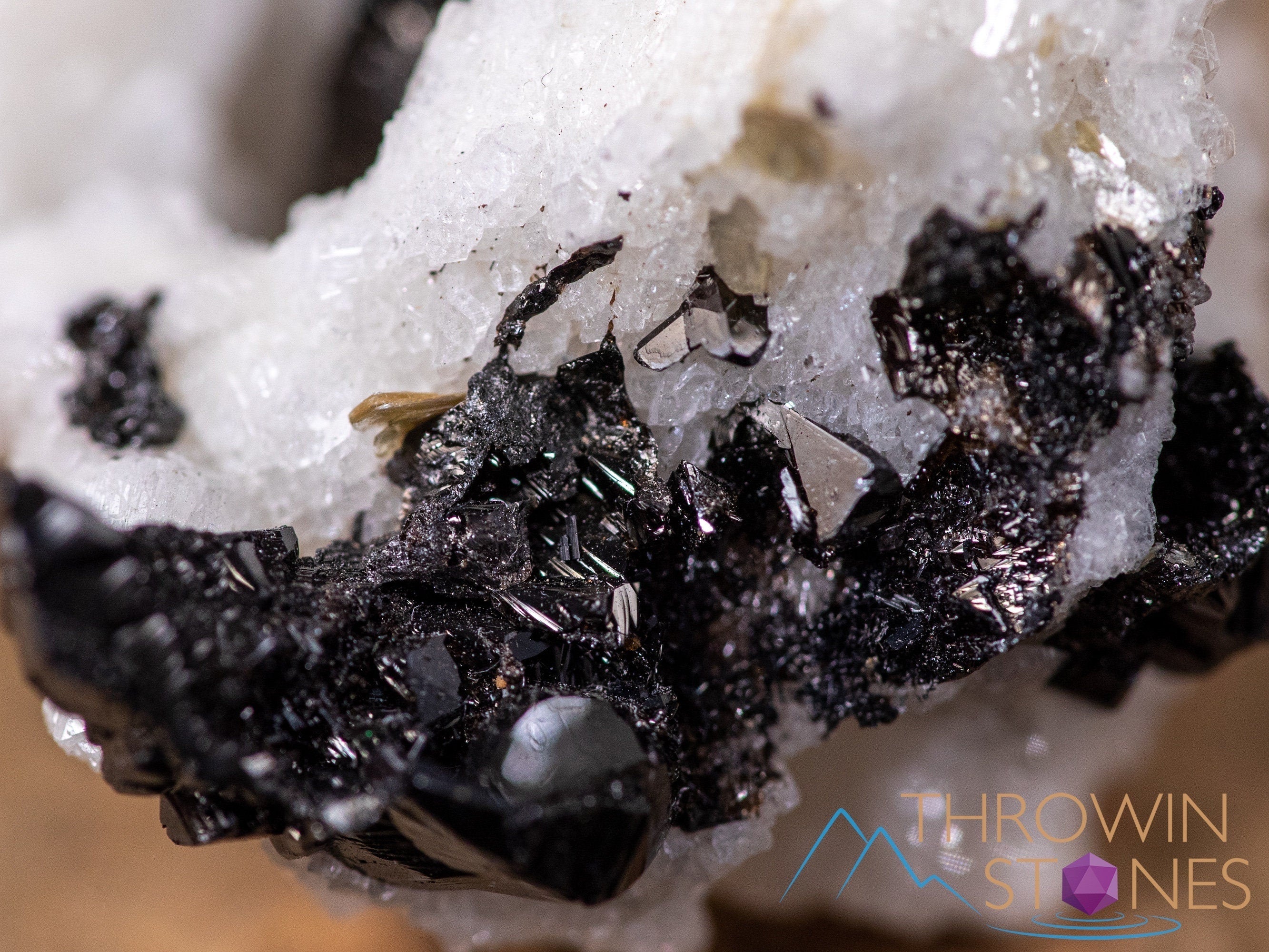 Natural Cassiterite on Albite Raw Crystal Cluster - Healing Stones for Home Decor, Housewarming Gift & Spiritual Energy (40660) | Perfect for Meditation, Feng Shui & Crystal Collectors