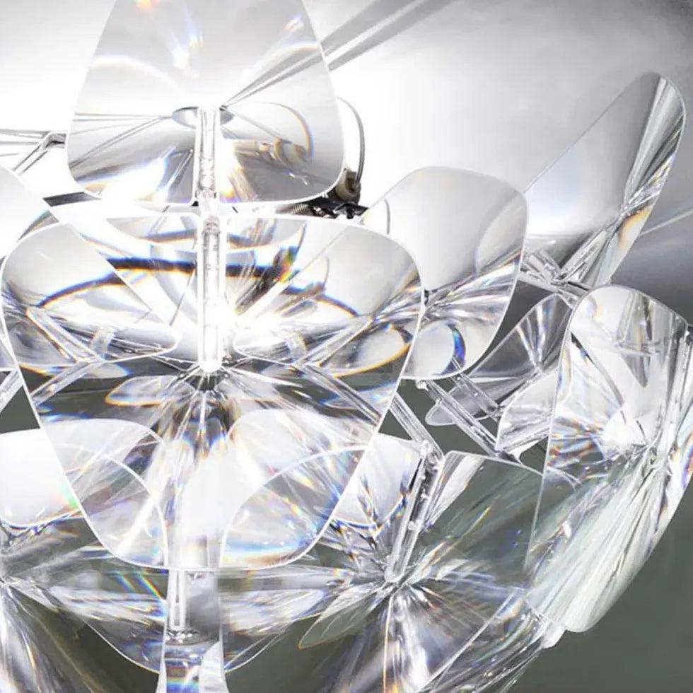 Modern White Crystal Pendant Light - Elegant Spherical Chandelier for Dining Room, Living Room, and Bedroom Lighting